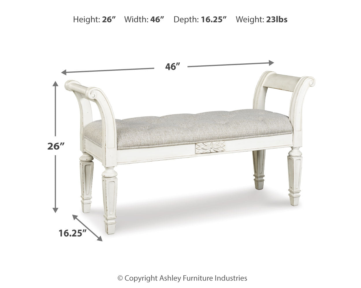 Realyn Accent Bench - Tampa Furniture Outlet