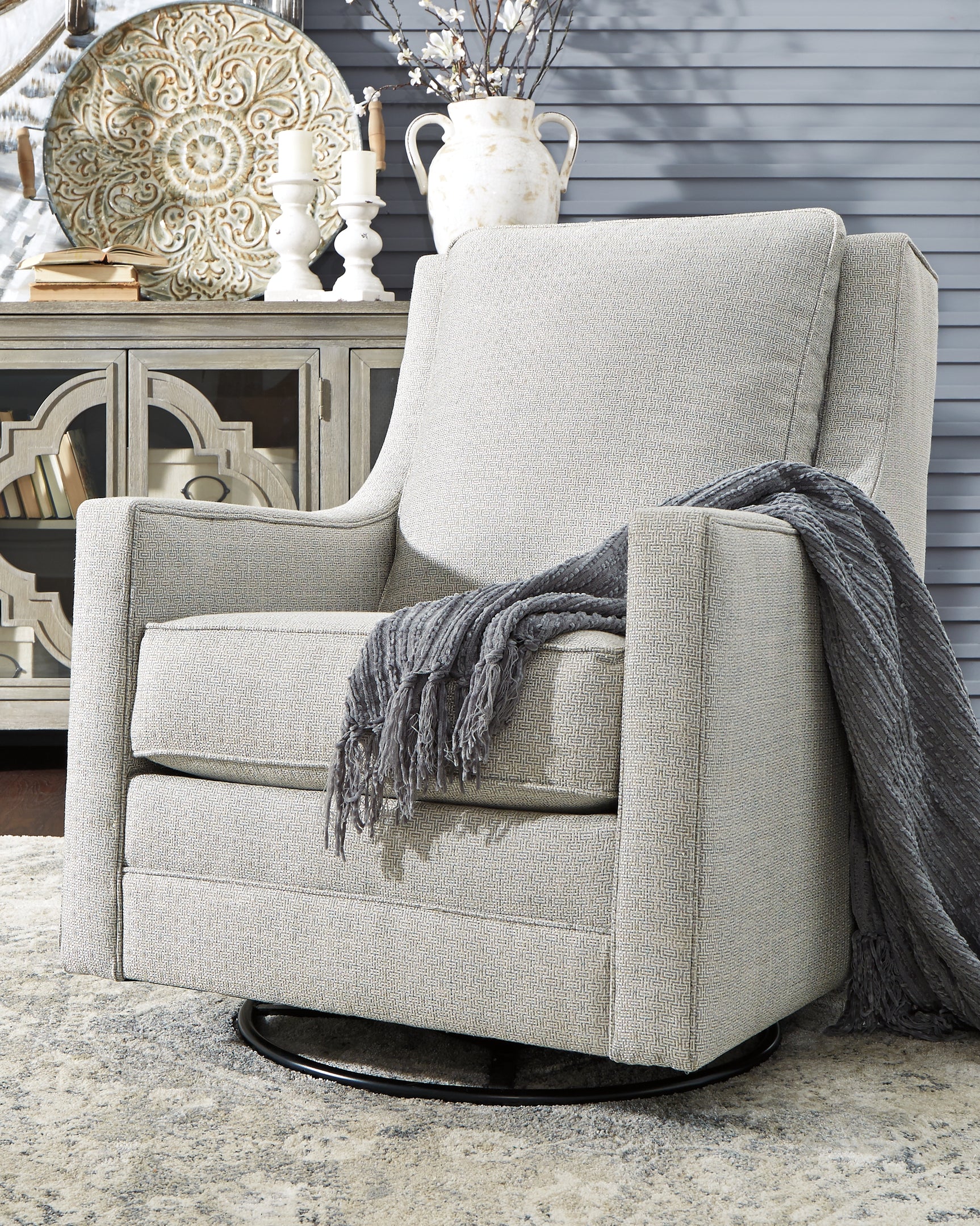 Kambria Swivel Glider Accent Chair - Tampa Furniture Outlet