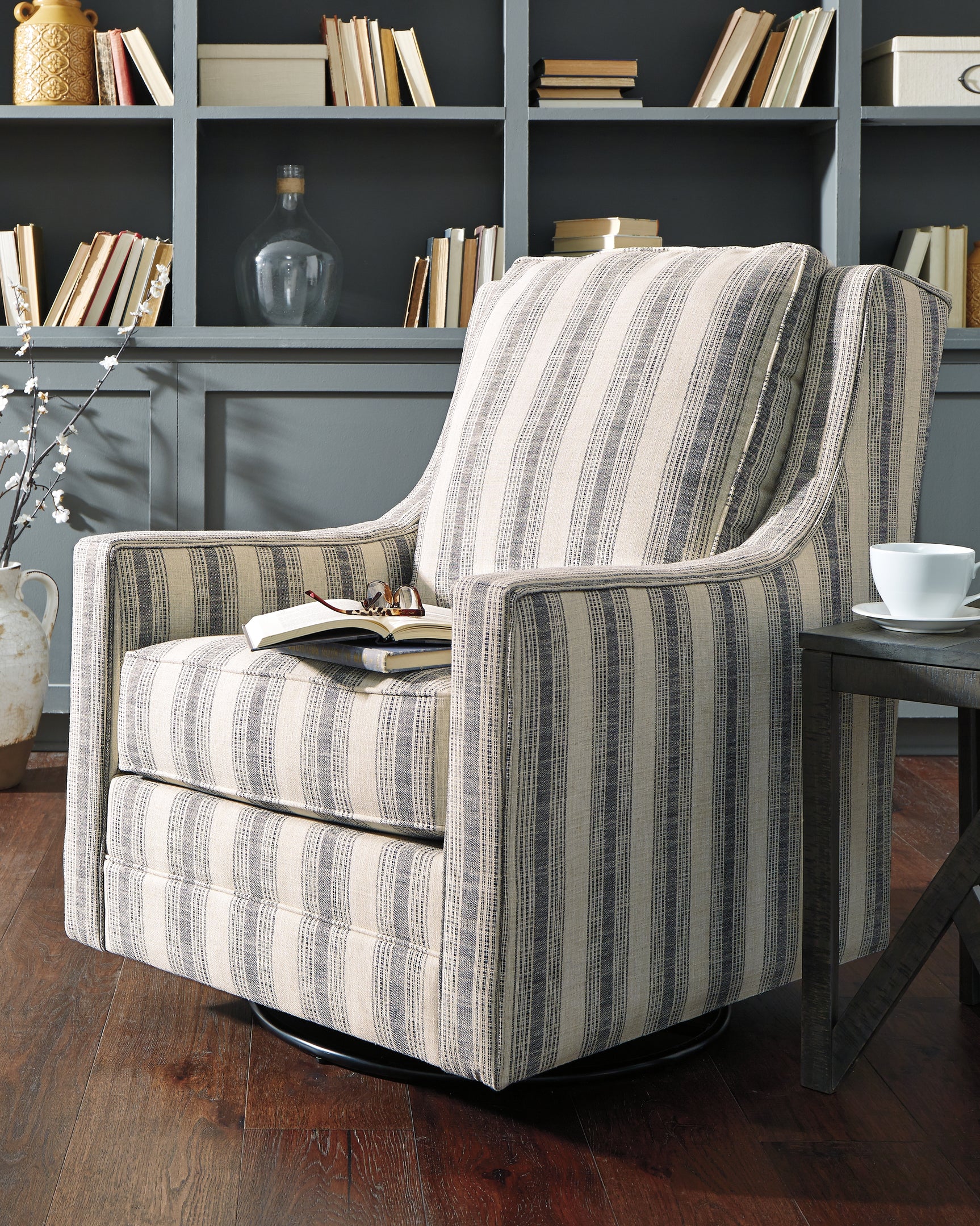 Kambria Swivel Glider Accent Chair - Tampa Furniture Outlet