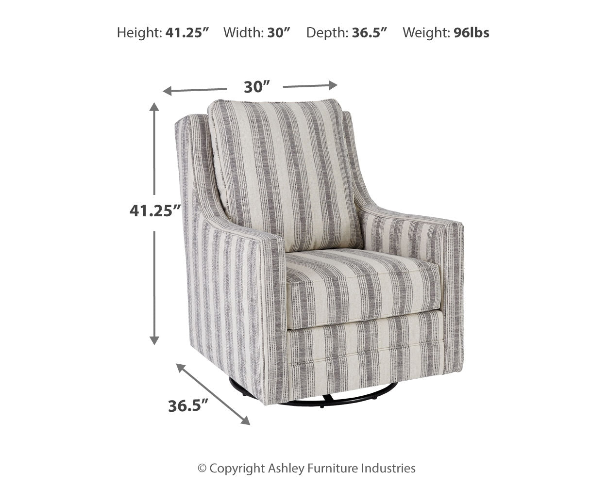 Kambria Swivel Glider Accent Chair - Tampa Furniture Outlet