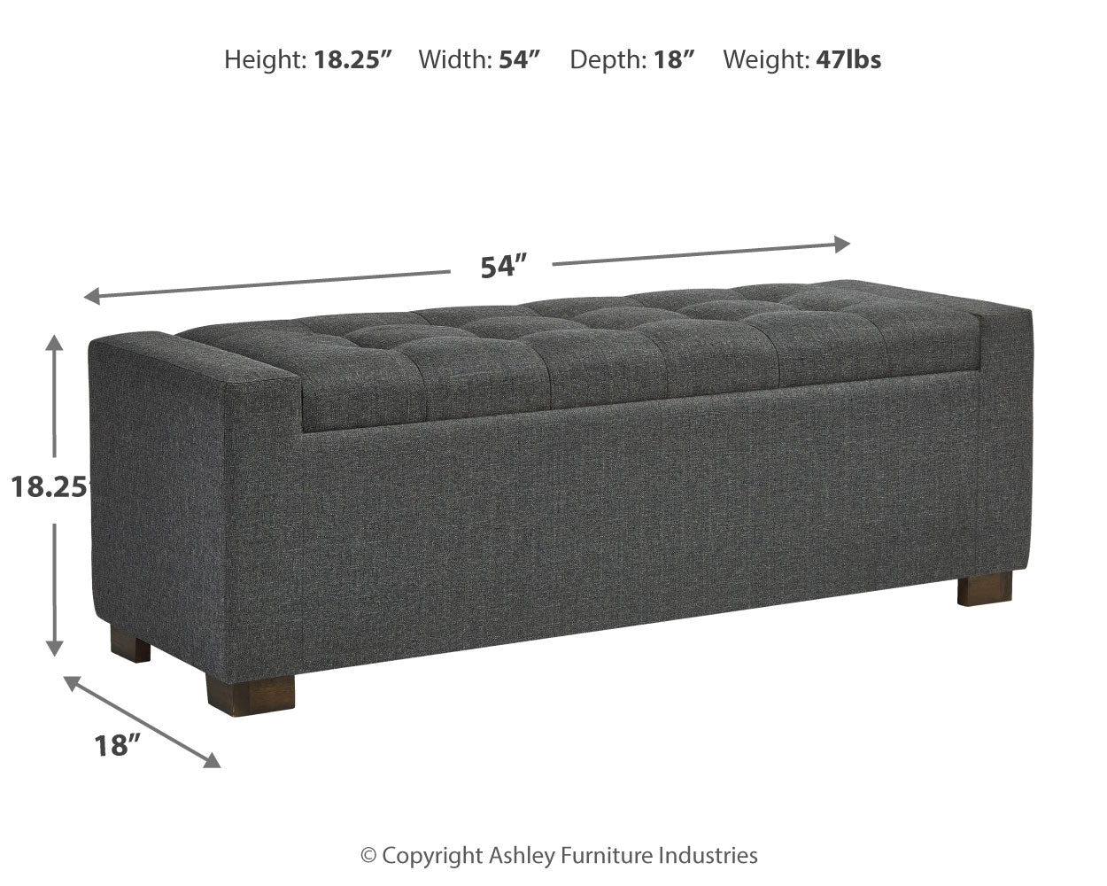 Cortwell Storage Bench - Tampa Furniture Outlet