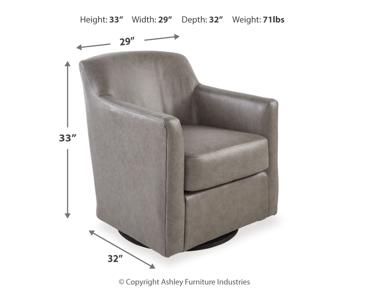 Bradney Swivel Accent Chair - Tampa Furniture Outlet