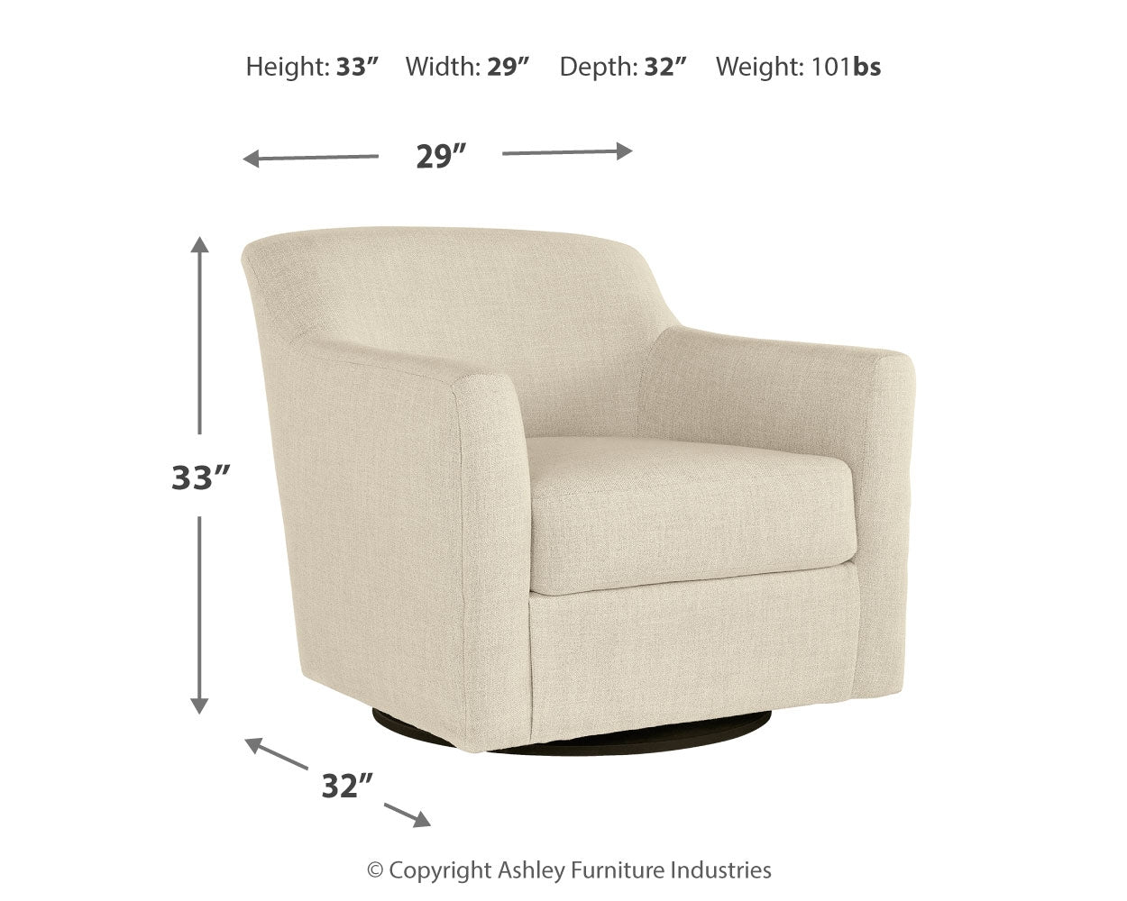 Bradney Swivel Accent Chair - Tampa Furniture Outlet