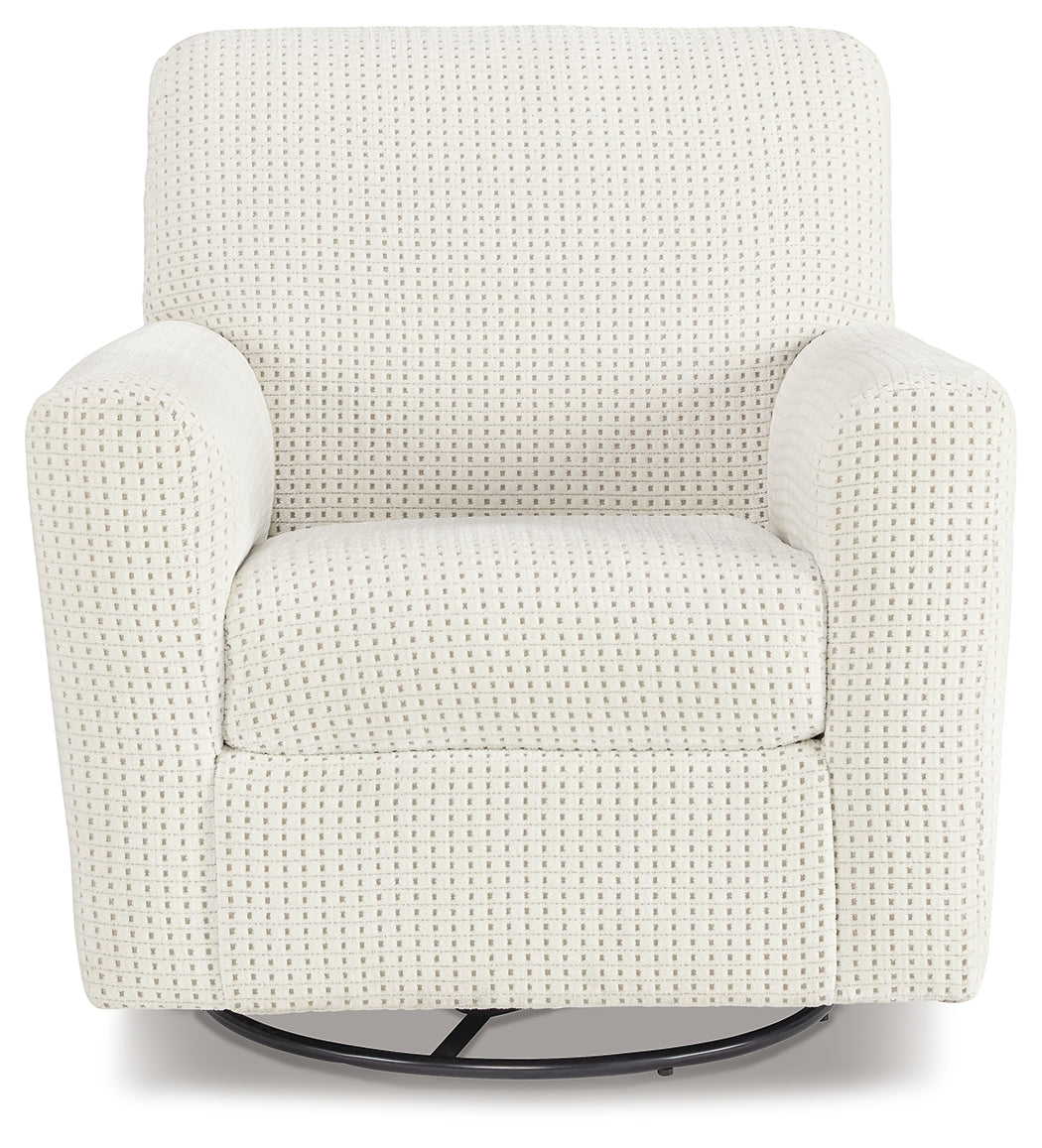 Herstow Swivel Glider Accent Chair - Tampa Furniture Outlet