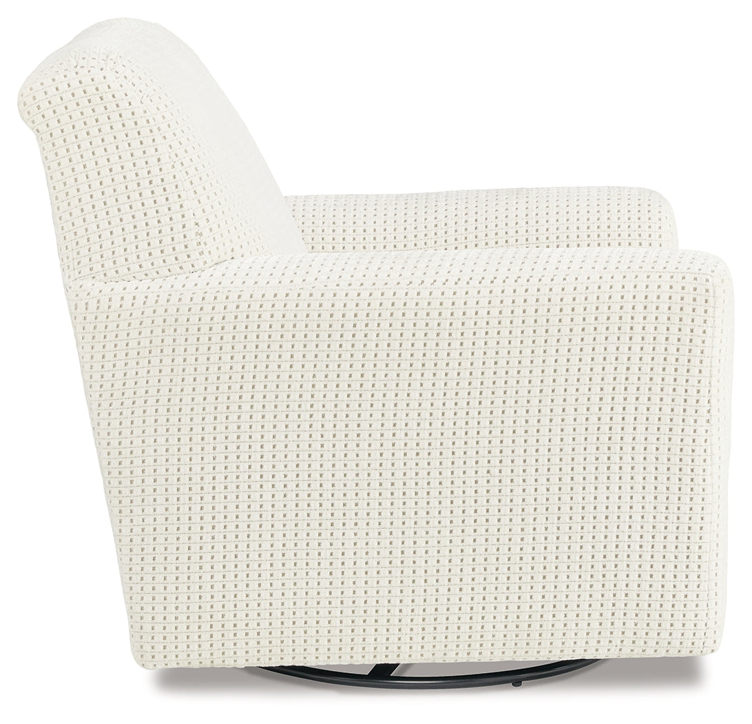 Herstow Swivel Glider Accent Chair - Tampa Furniture Outlet