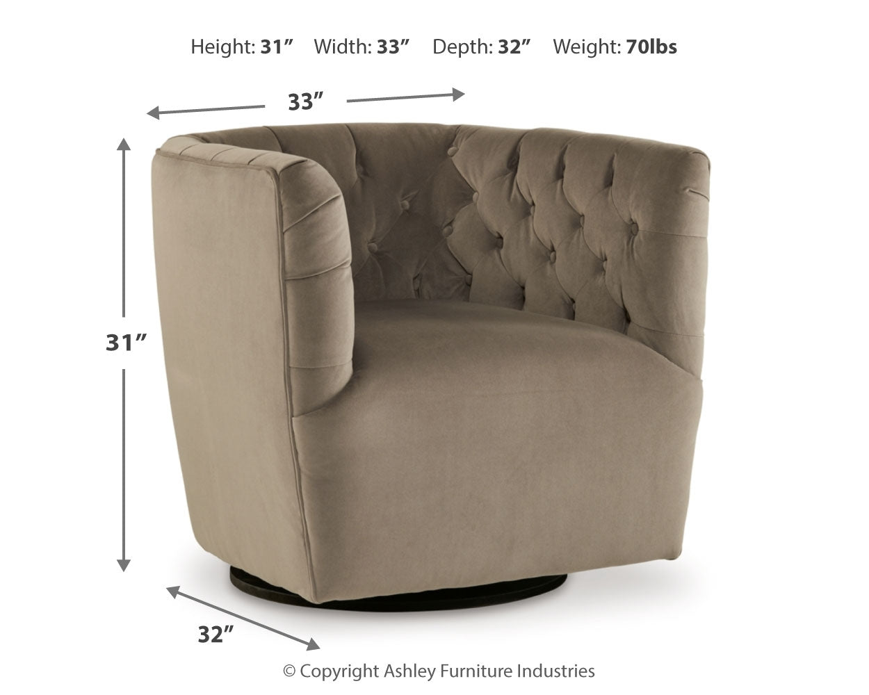 Hayesler Swivel Accent Chair - Tampa Furniture Outlet