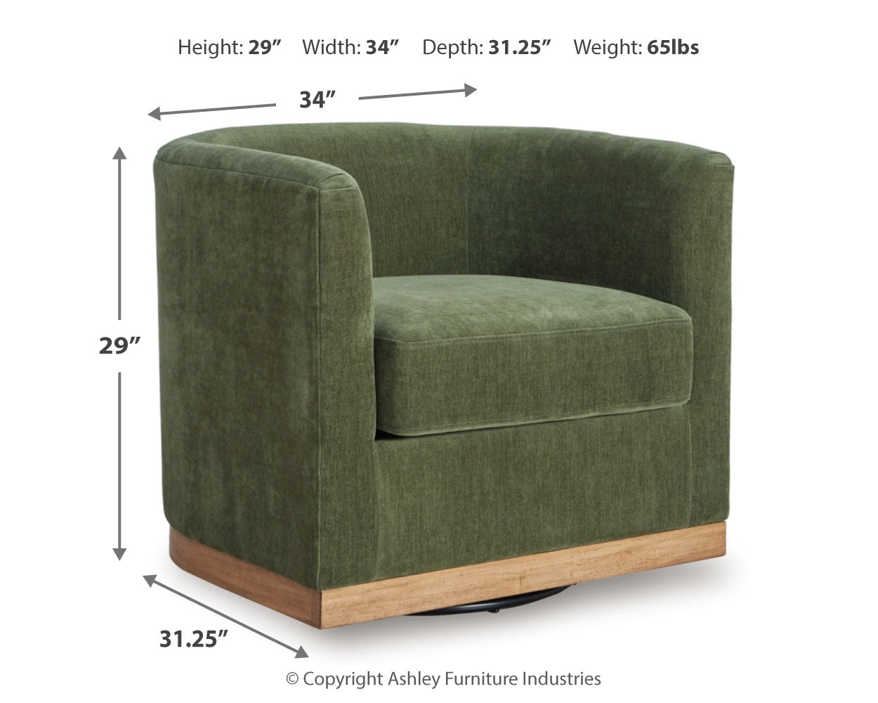 Jersonlow Swivel Accent Chair - Tampa Furniture Outlet