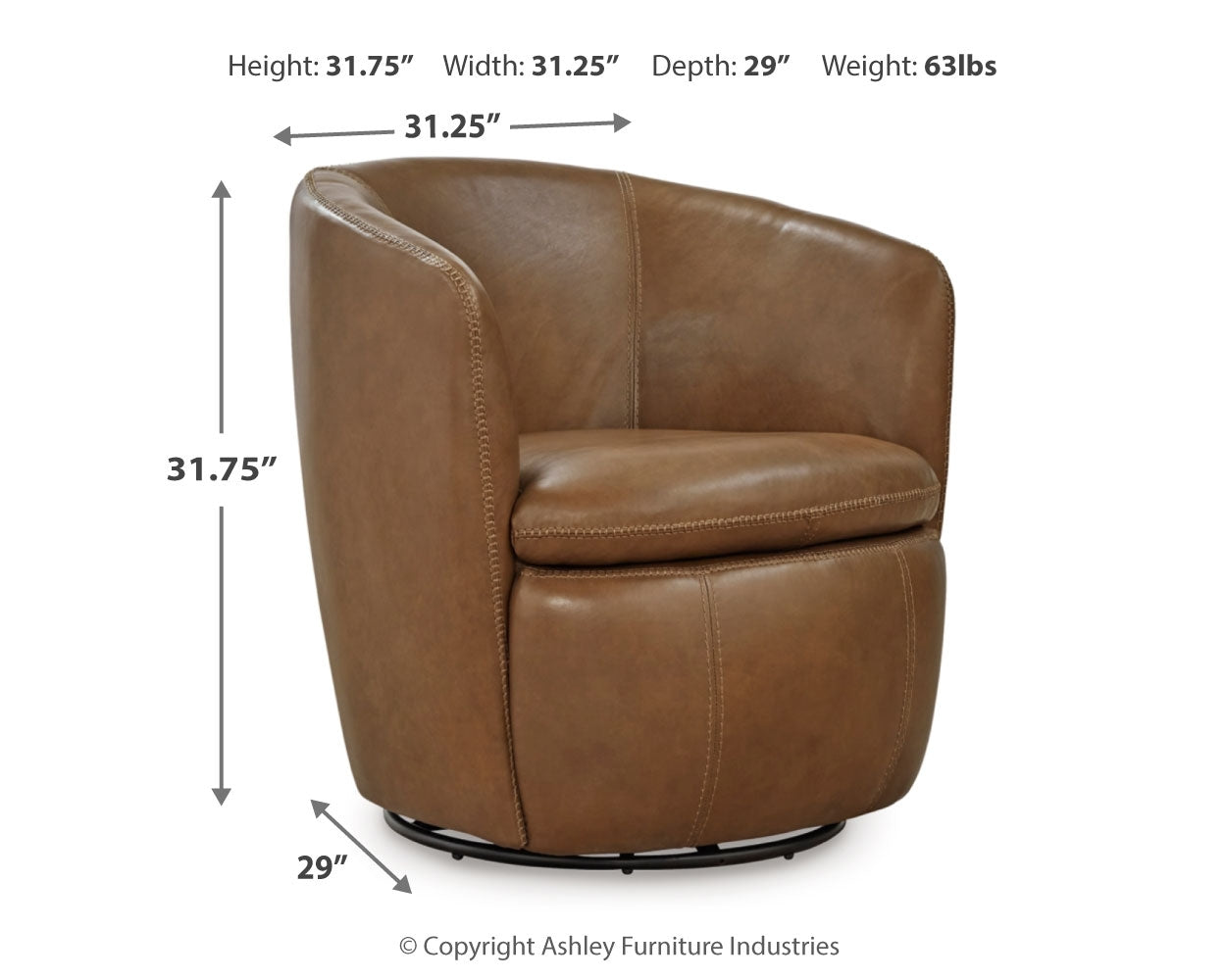Kierreys Swivel Accent Chair - Tampa Furniture Outlet