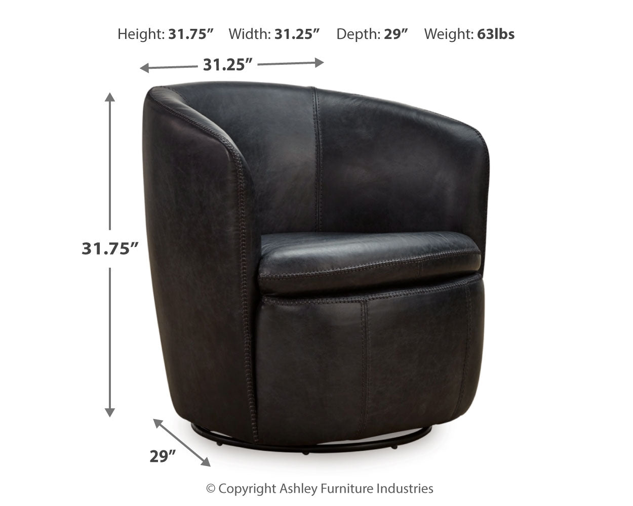 Kierreys Swivel Accent Chair - Tampa Furniture Outlet
