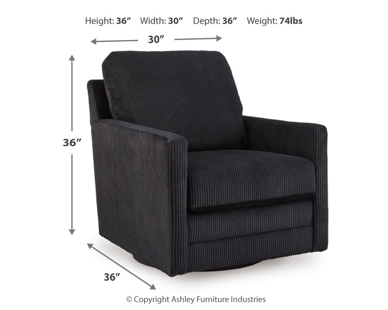 Icaman Swivel Accent Chair - Tampa Furniture Outlet