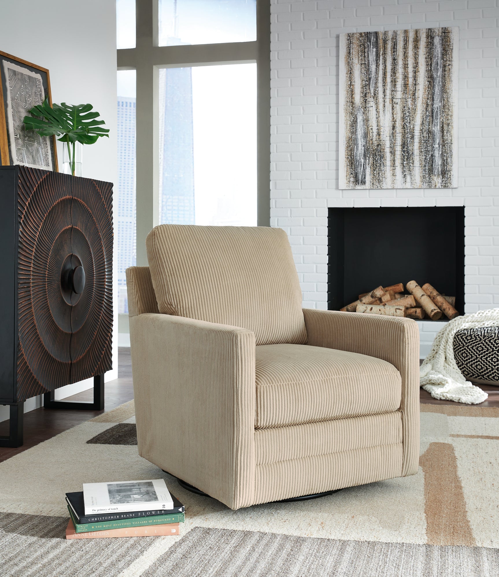 Icaman Swivel Accent Chair - Tampa Furniture Outlet