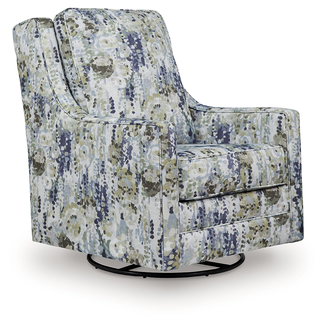 Tampa Furniture Outlet - Ashley Furniture - Dustinford Swivel Glider Accent Chair - Swivel Glider Accent Chair / Multi - A3000732