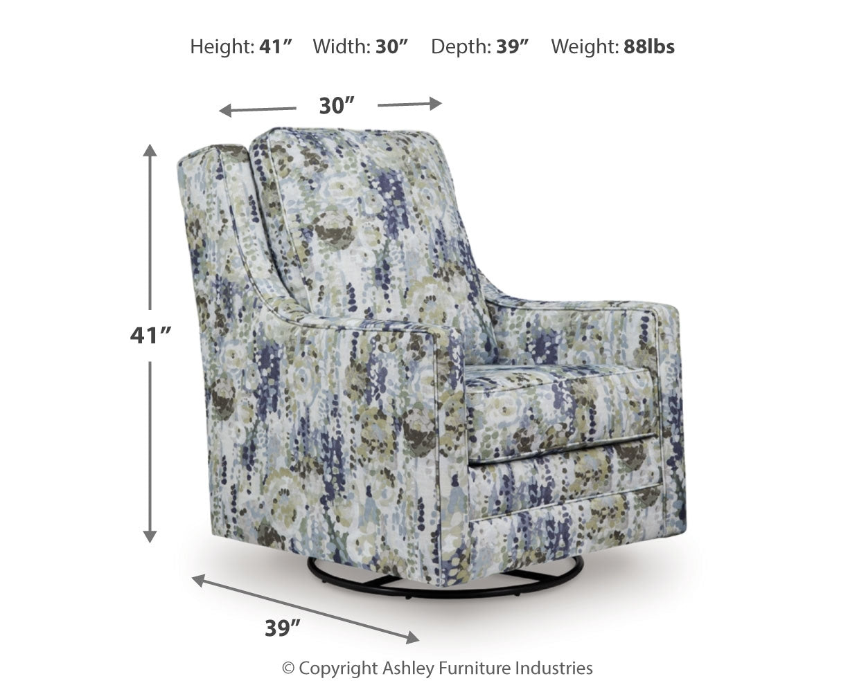 Dustinford Swivel Glider Accent Chair - Tampa Furniture Outlet