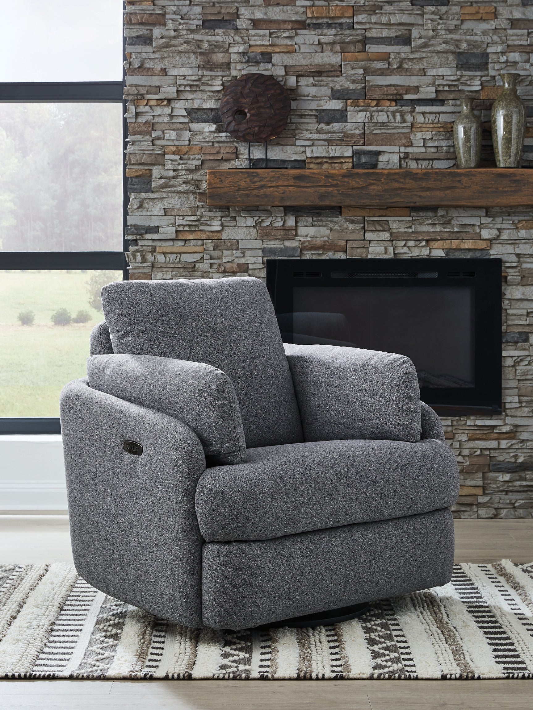 Alainmont Next-Gen Nuvella Swivel Power Recliner - Tampa Furniture Outlet