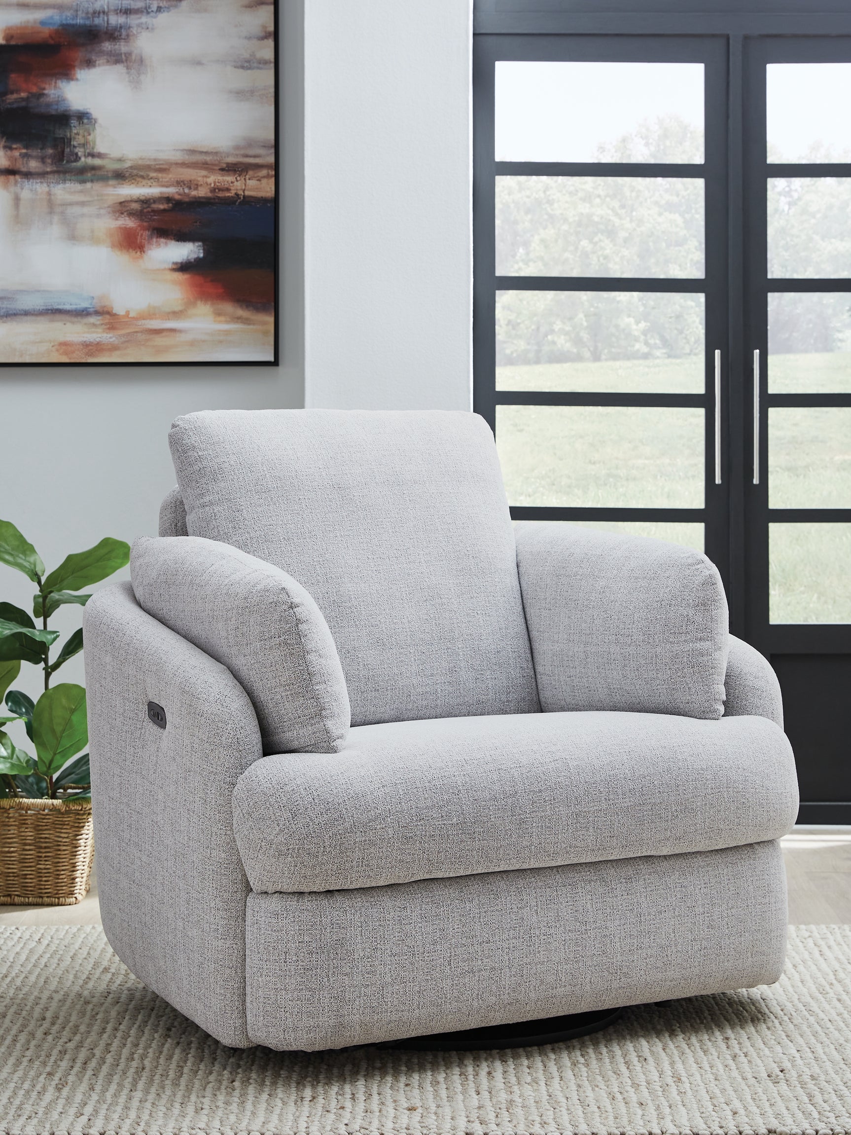 Alainmont Next-Gen Nuvella Swivel Power Recliner - Tampa Furniture Outlet