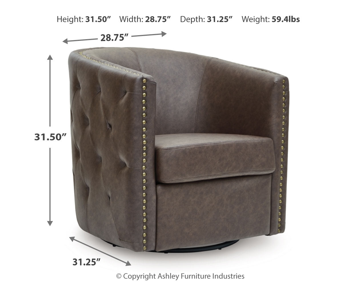 Brentlow Swivel Accent Chair - Tampa Furniture Outlet