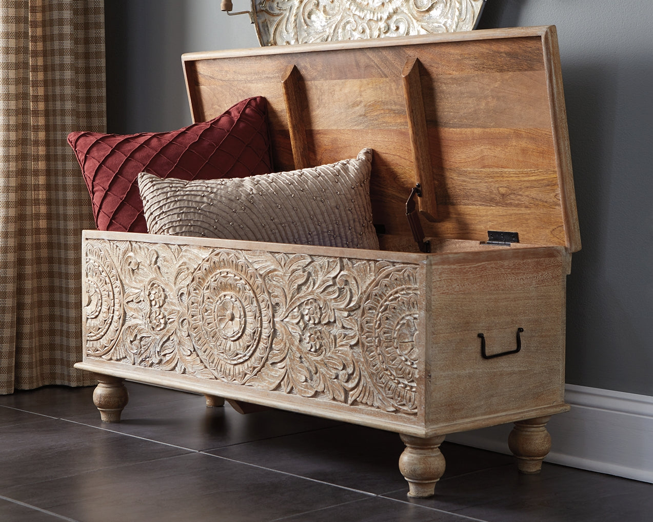 Fossil Ridge Storage Bench - Tampa Furniture Outlet