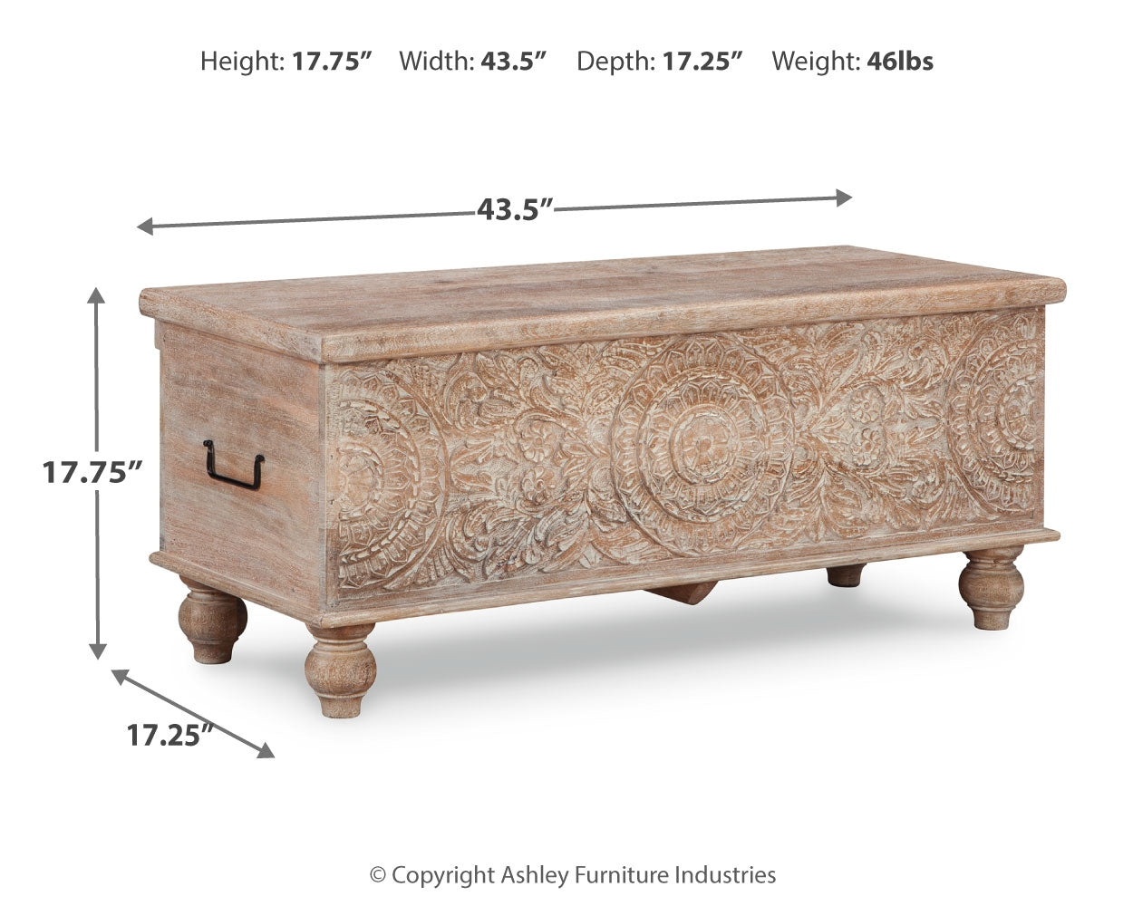 Fossil Ridge Storage Bench - Tampa Furniture Outlet
