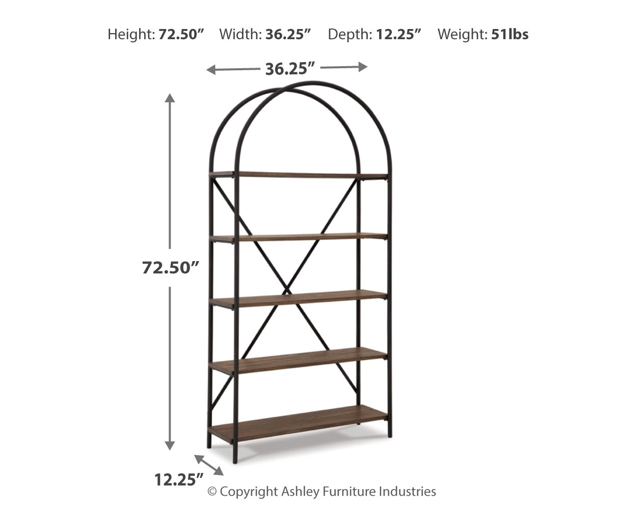 Galtbury Bookcase - Tampa Furniture Outlet