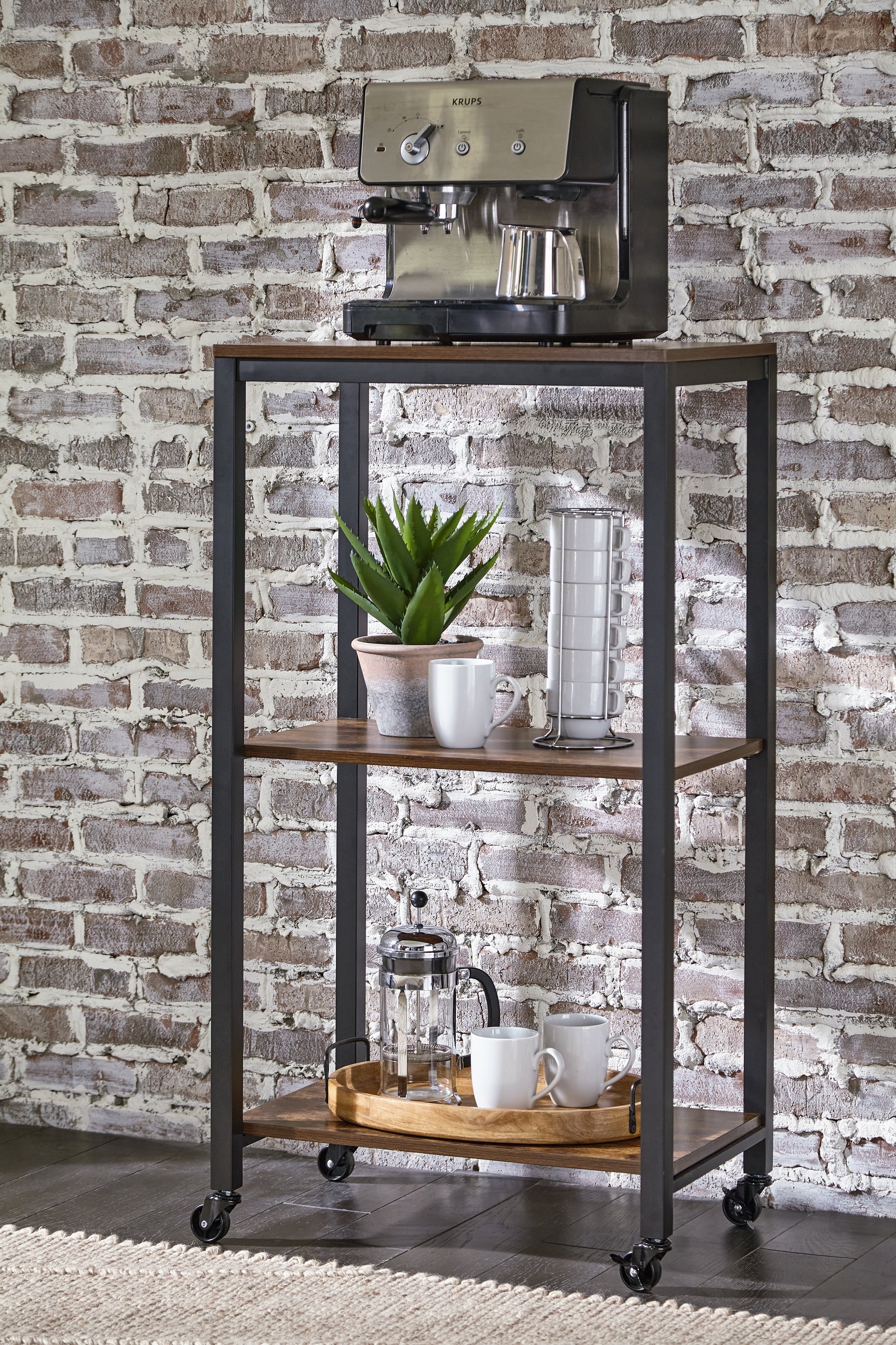 Tampa Furniture Outlet - Ashley Furniture - Bevinfield Bar Cart - Bar Cart / Brown/Black - A4000394