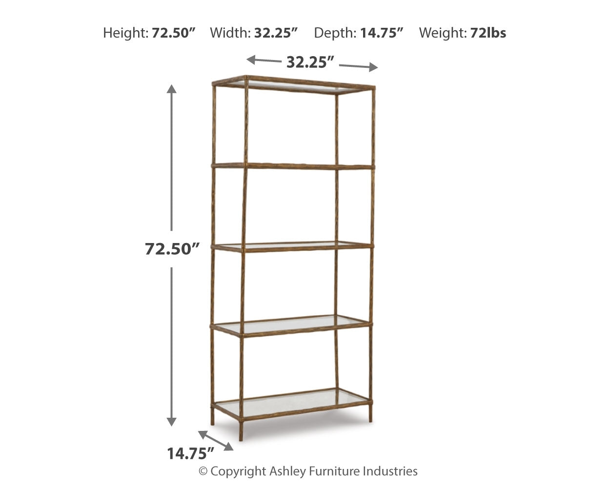 Ryandale Bookcase - Tampa Furniture Outlet