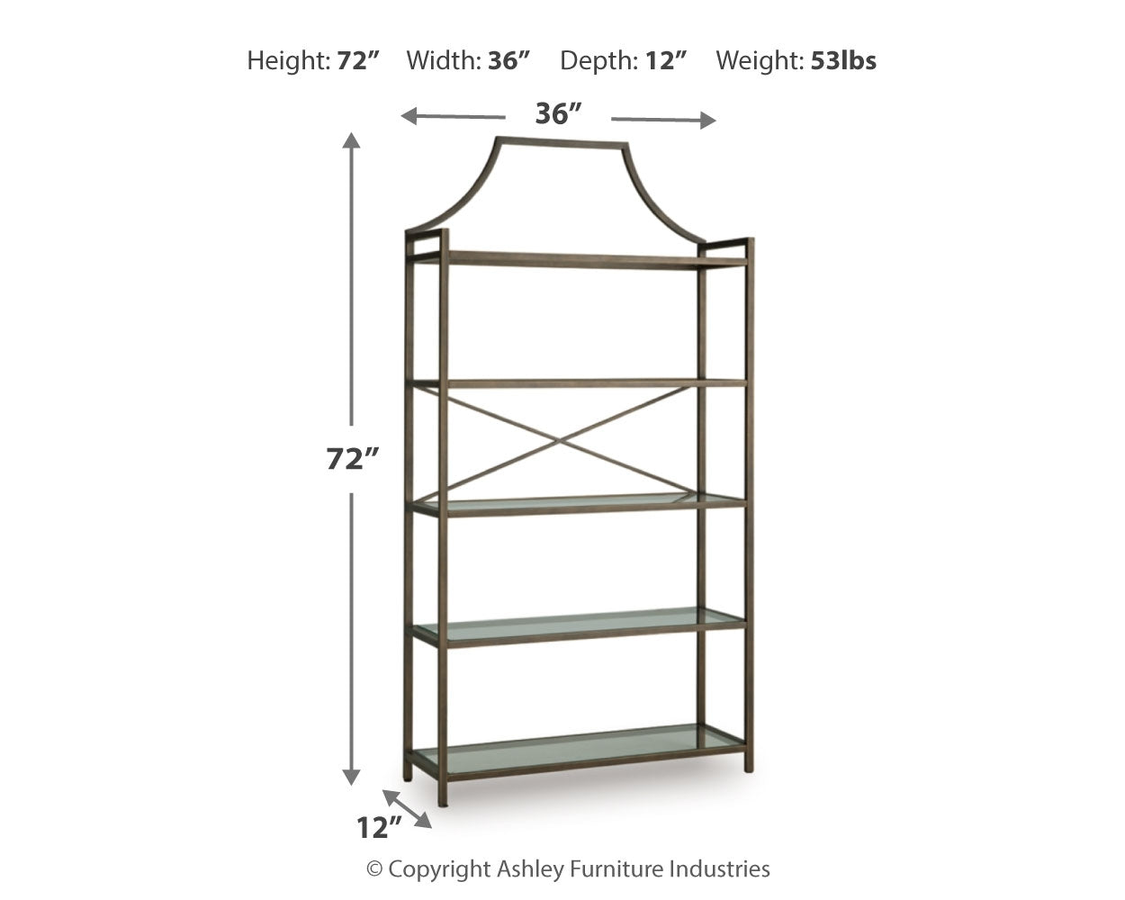Bernonly Bookcase - Tampa Furniture Outlet