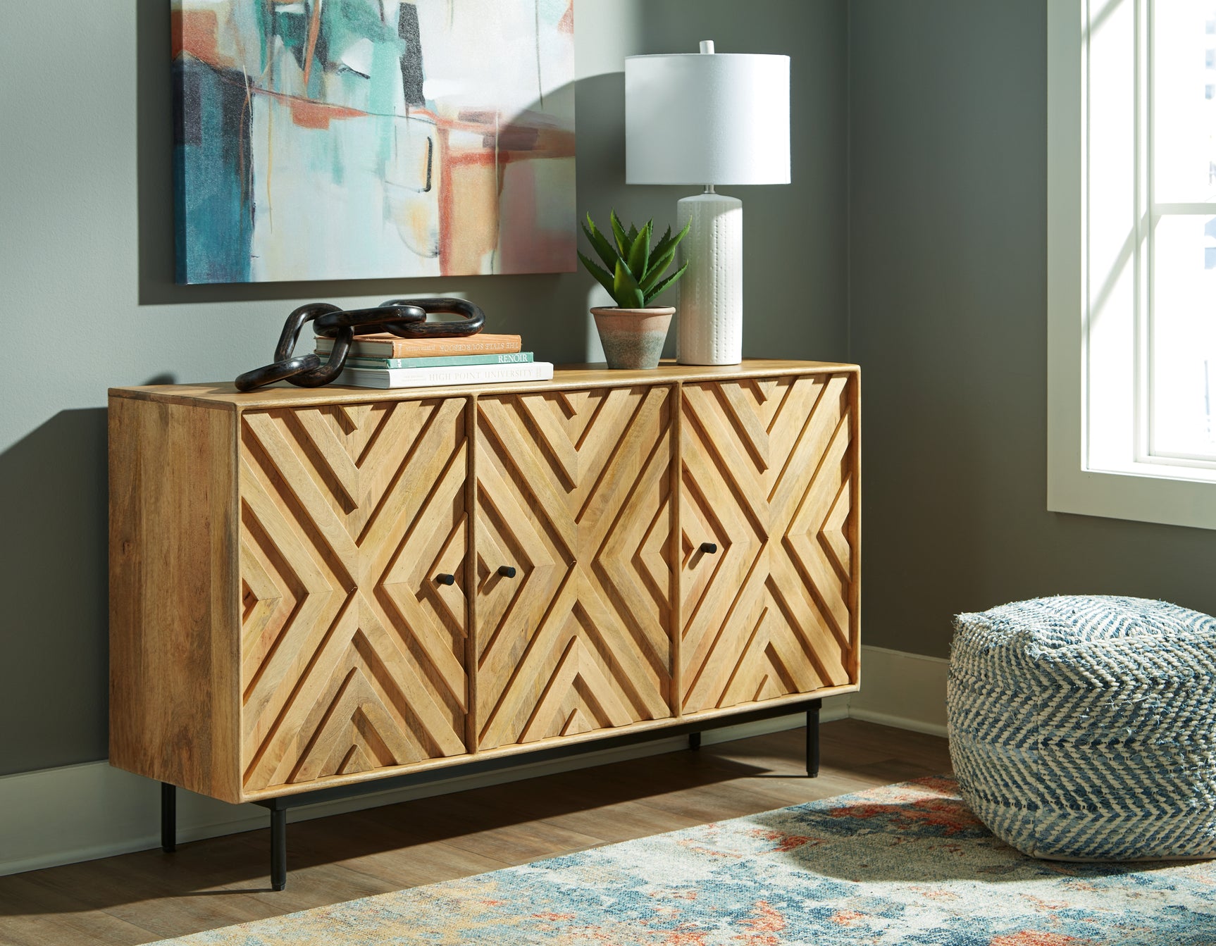 Tampa Furniture Outlet - Ashley Furniture - Cadewick Accent Cabinet - Accent Cabinet / Natural - A4000570