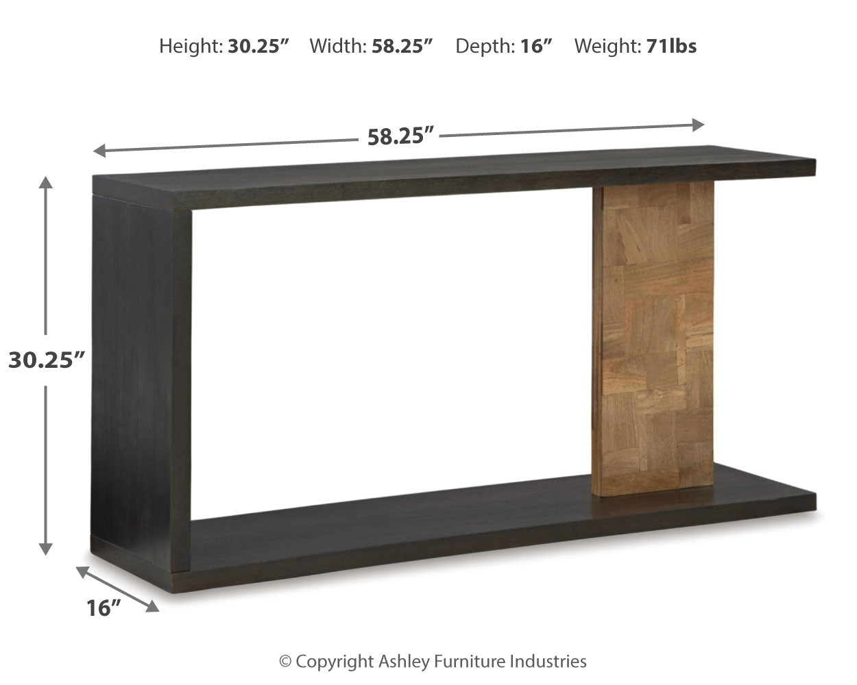 Camlett Console Sofa Table - Tampa Furniture Outlet