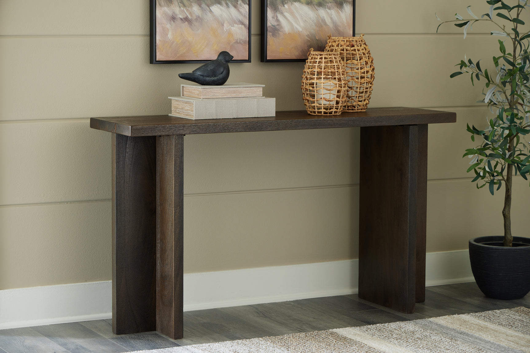 Tampa Furniture Outlet - Ashley Furniture - Jalenry Console Sofa Table - Console Sofa Table / Grayish Brown - A4000596