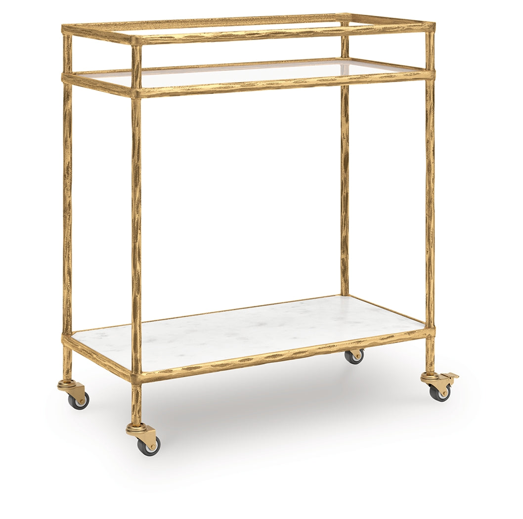 Plattfield Bar Cart - Tampa Furniture Outlet