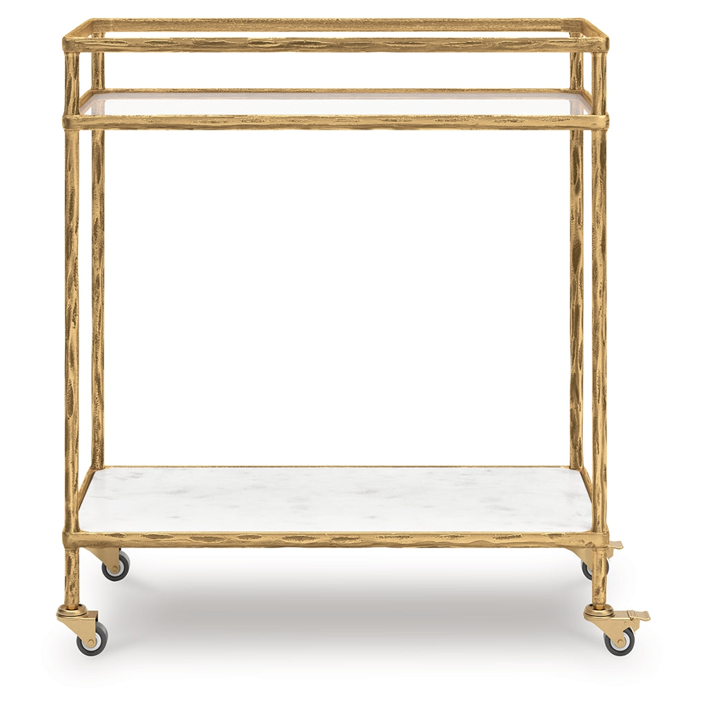 Plattfield Bar Cart - Tampa Furniture Outlet