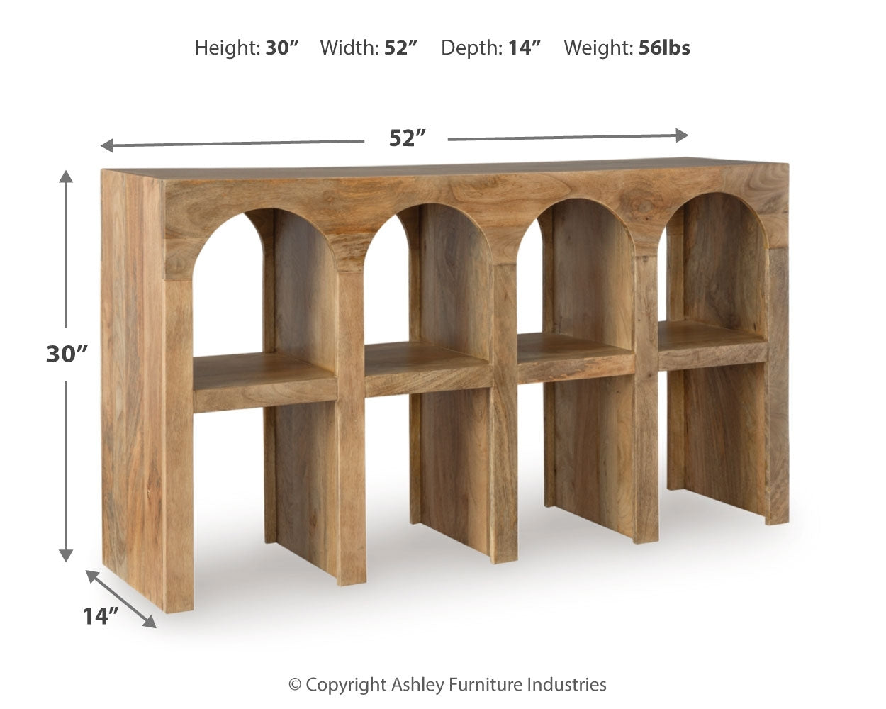 Luzmanacy Console Sofa Table - Tampa Furniture Outlet