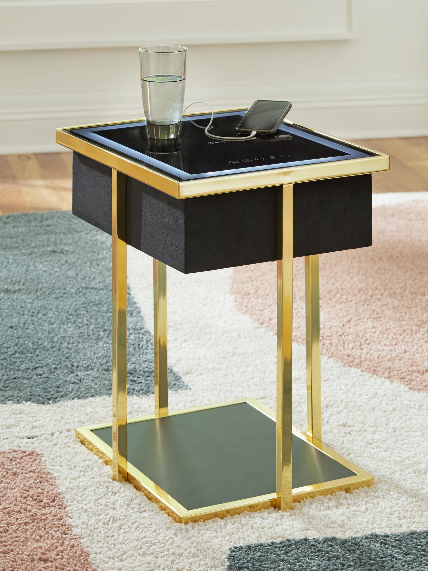 Rexwell Accent Table with Speaker - Tampa Furniture Outlet
