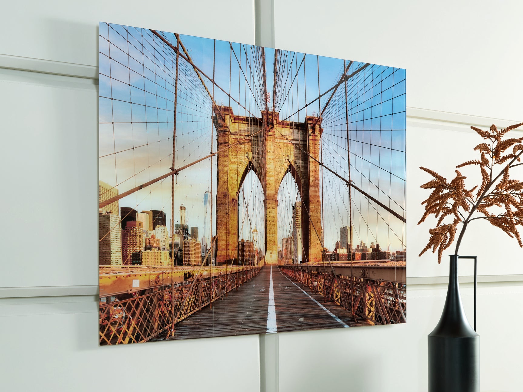 Tampa Furniture Outlet - Ashley Furniture - Shayward Wall Decor - Wall Art / Blue/Amber - A8000435