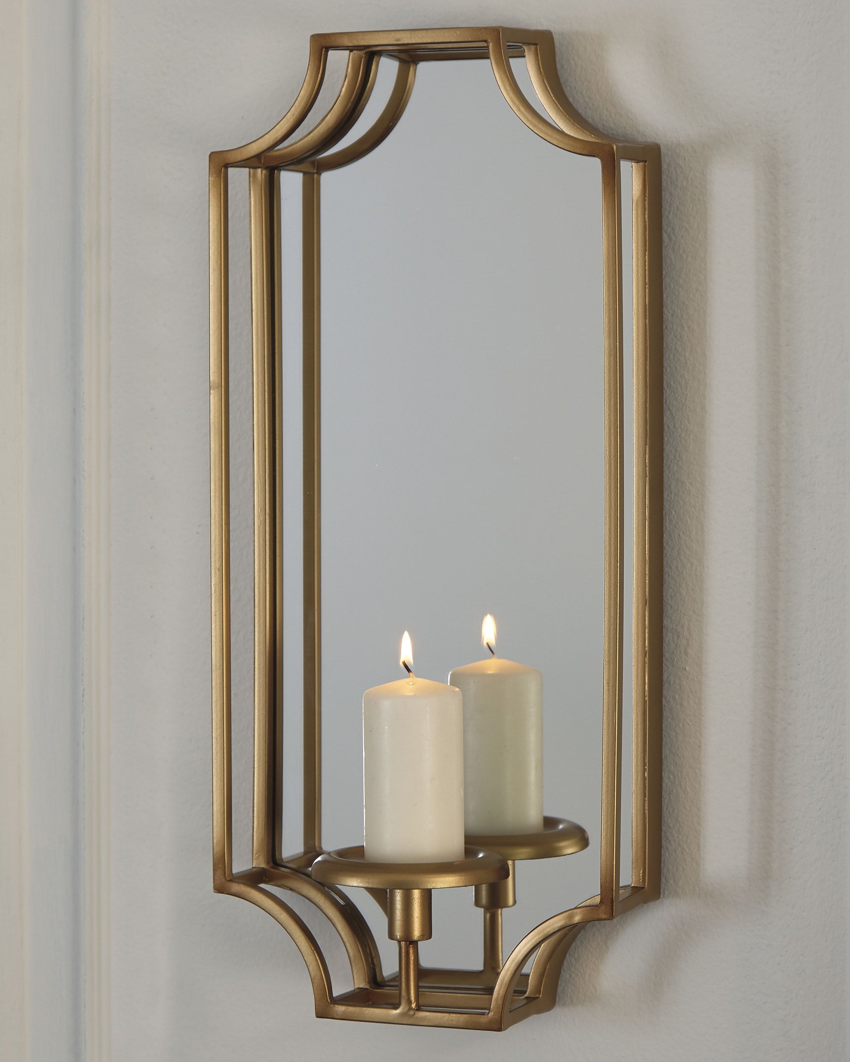Tampa Furniture Outlet - Ashley Furniture - Dumi Wall Decor - Wall Sconce / Gold Finish - A8010153