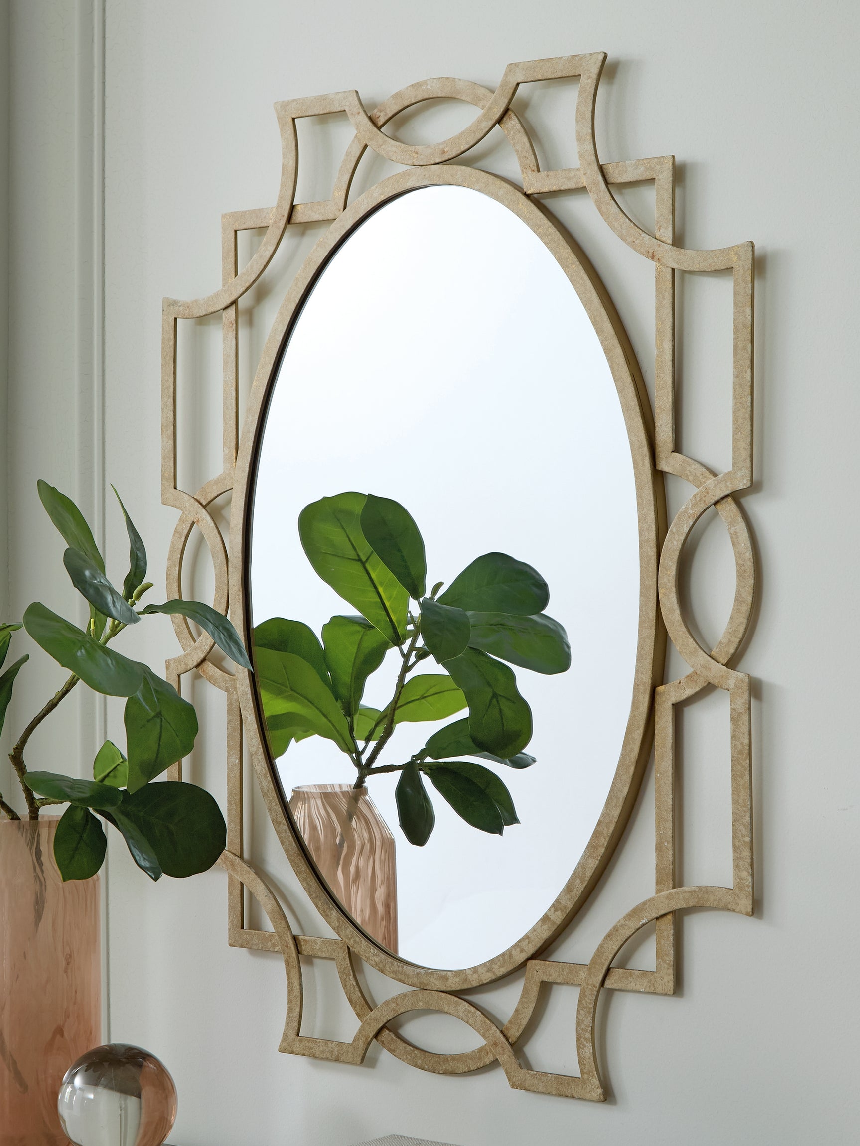 Tampa Furniture Outlet - Ashley Furniture - Fulkmore Mirror - Accent Mirror / Antique Gold Finish - A8010350