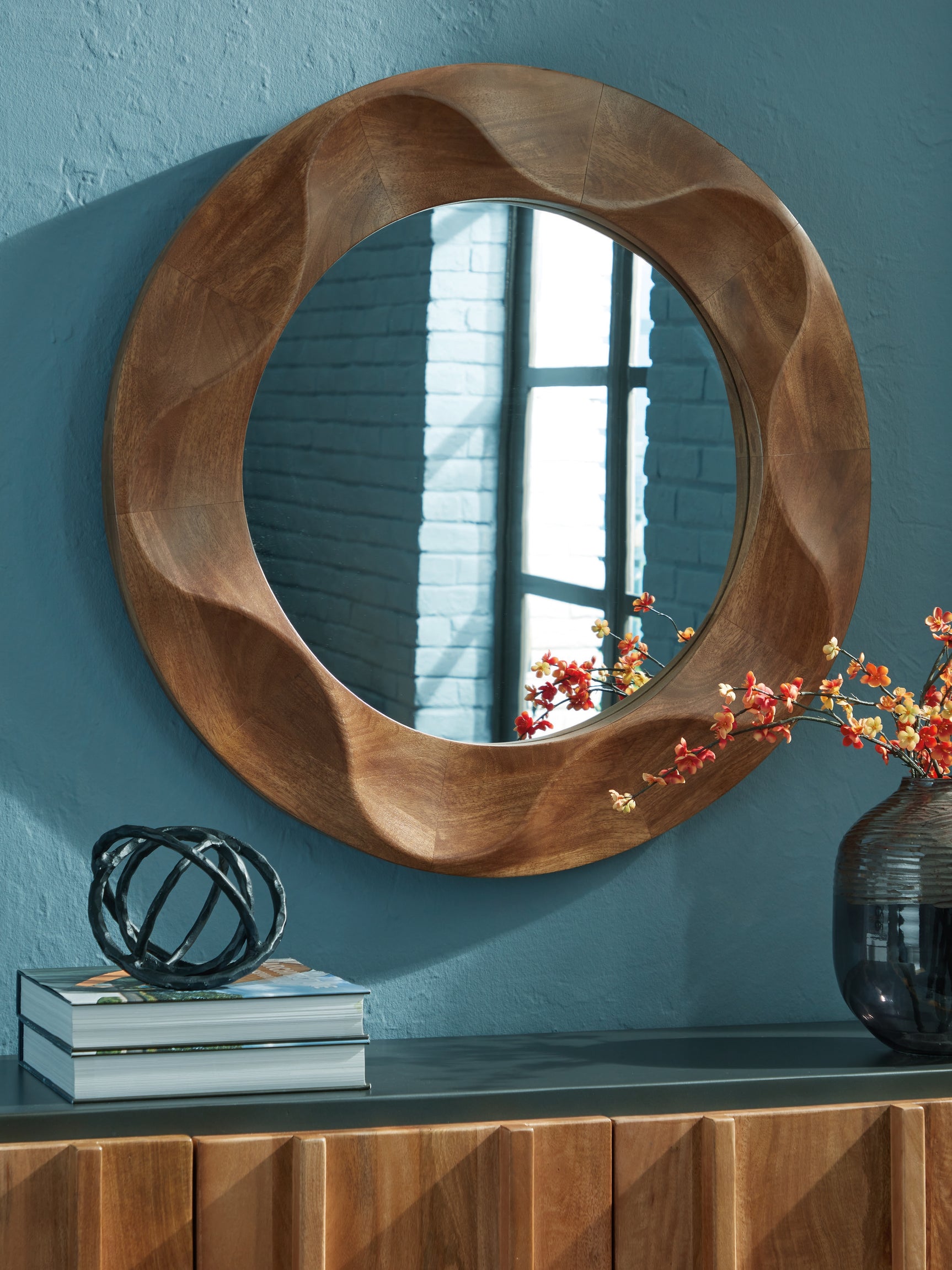 Tampa Furniture Outlet - Ashley Furniture - Aajon Mirror - Accent Mirror / Brown - A8010427