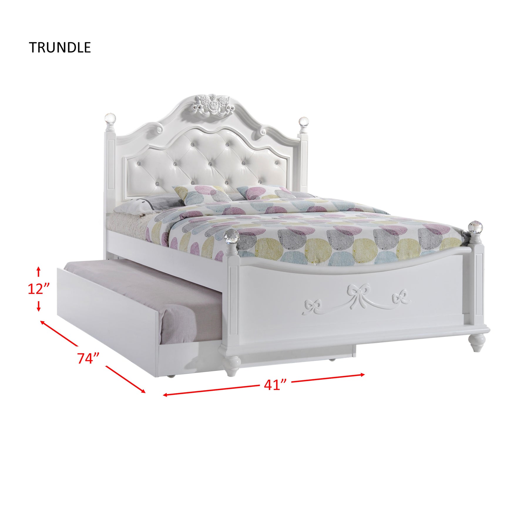 Alana Full Platform Bed W/ Storage Trundle - Tampa Furniture Outlet