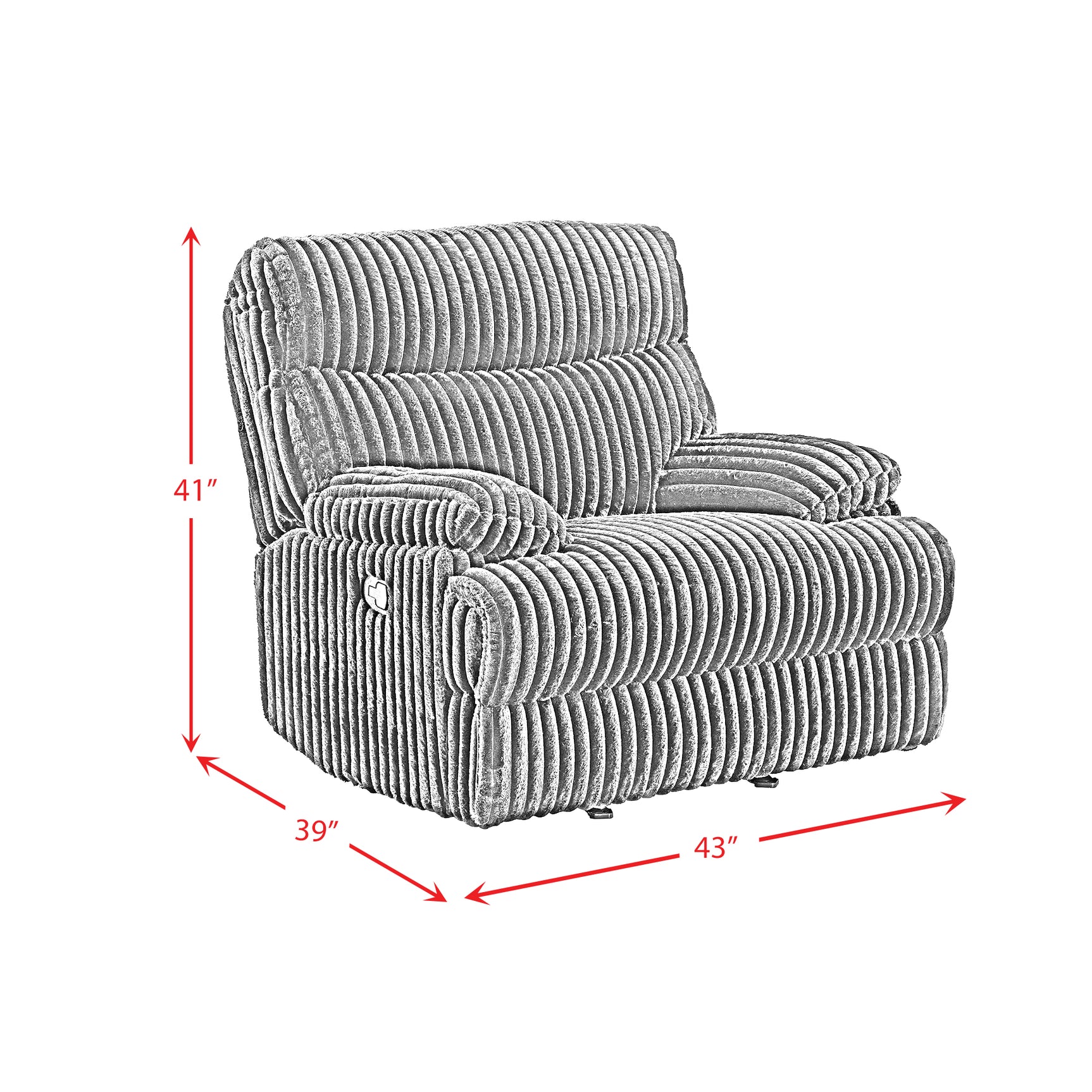 Admiral Motion Recliner in Masis Black - Tampa Furniture Outlet