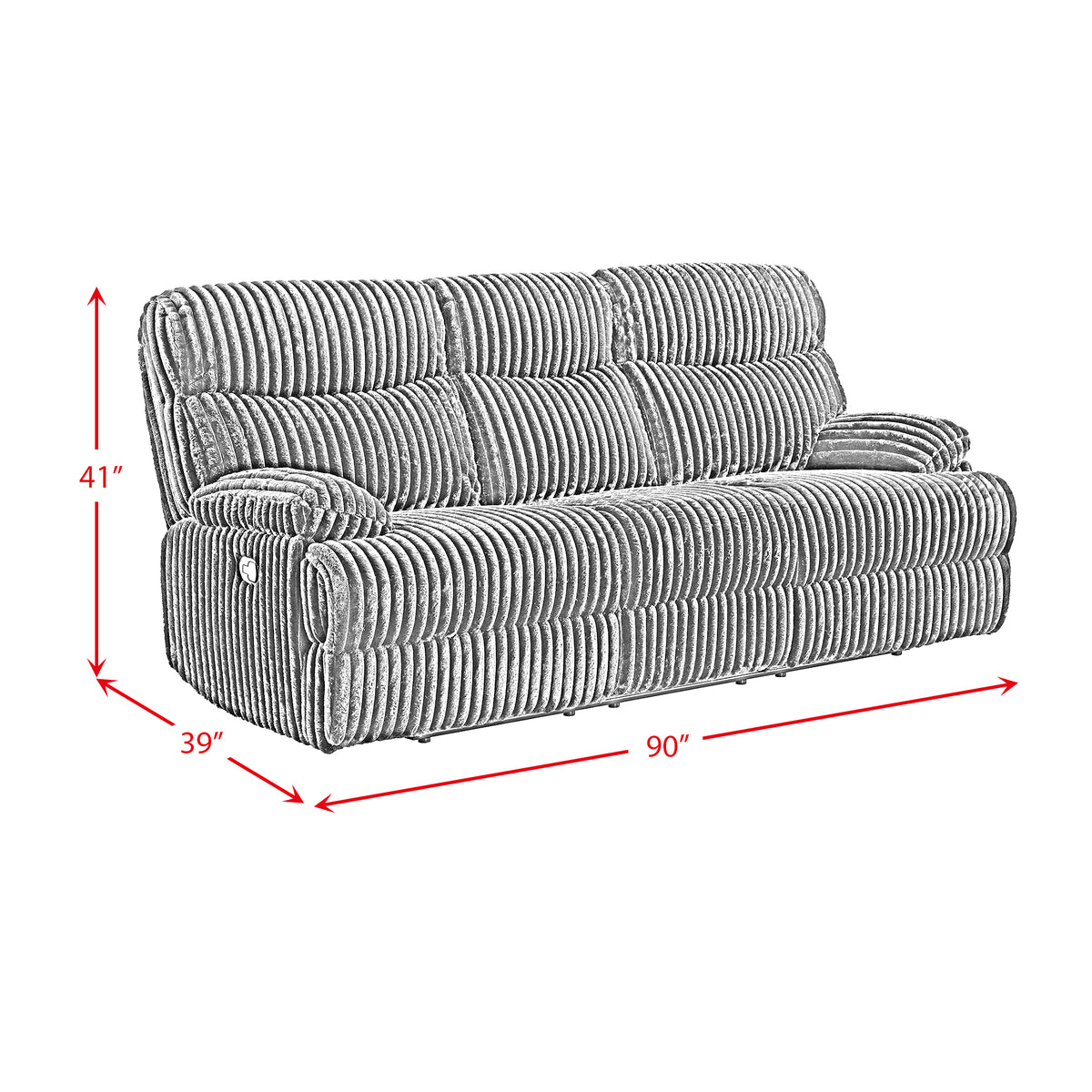 Admiral Motion Sofa in Masis Black