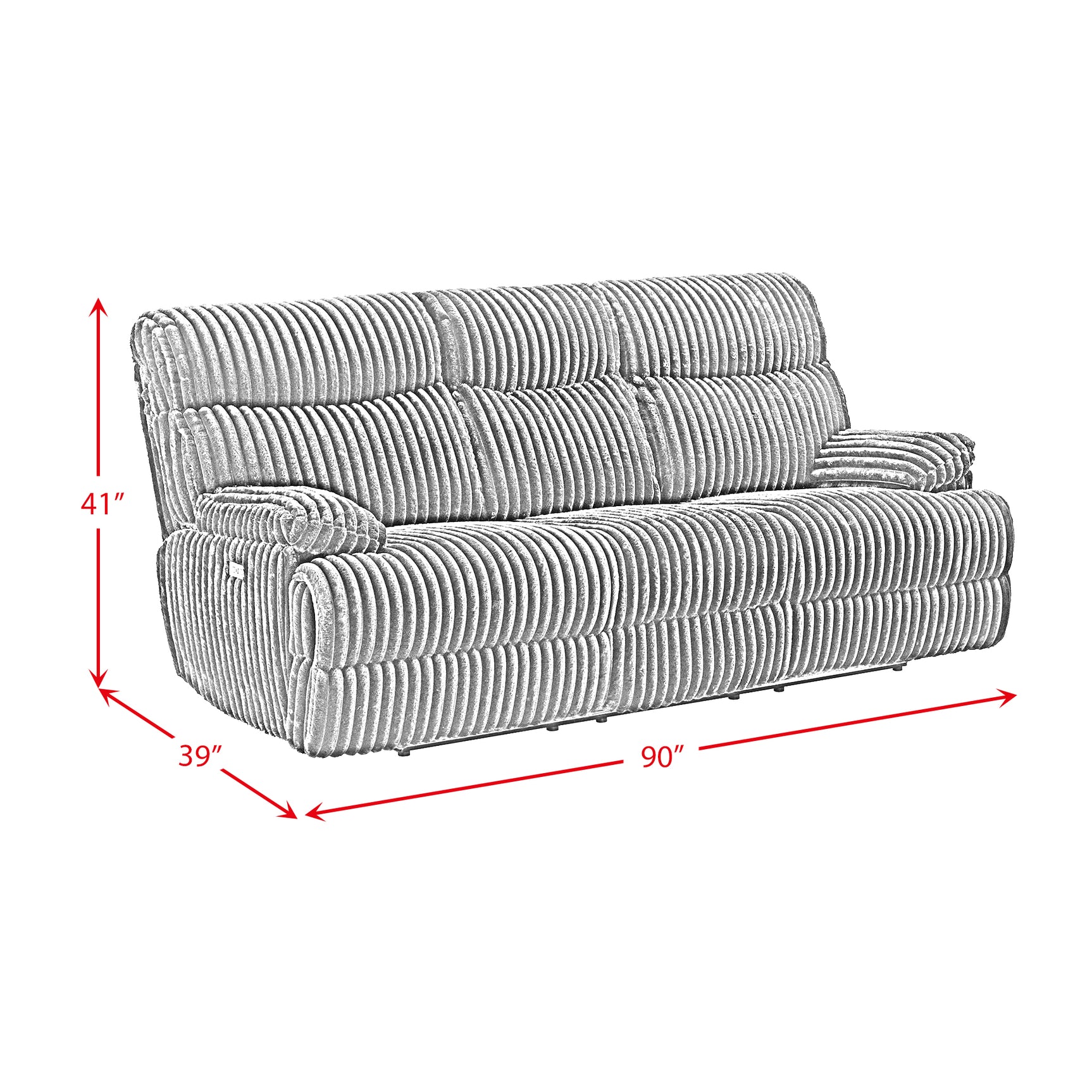 Admiral Power Motion Sofa in Masis Black