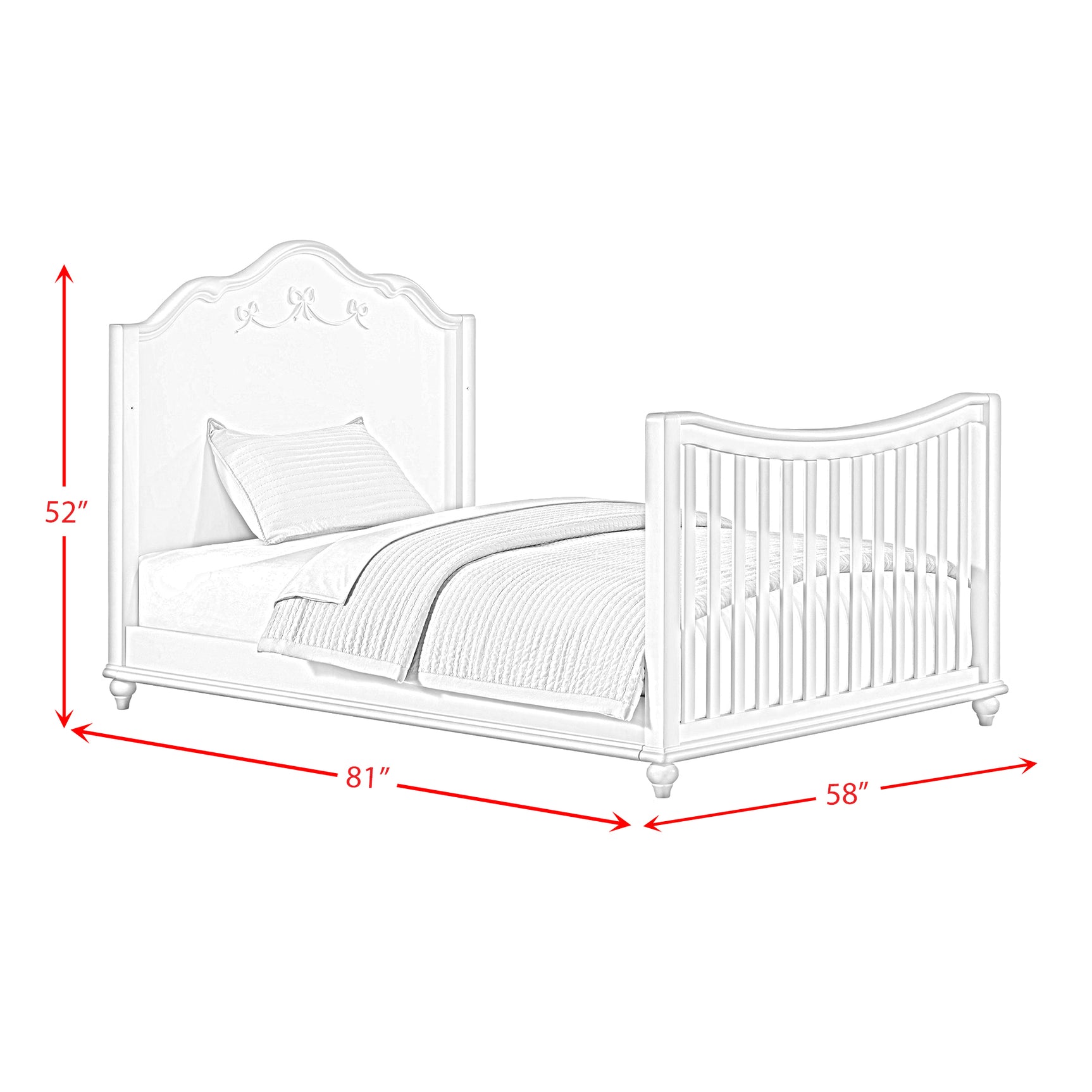 Alana Crib Conversion Kit in White - Tampa Furniture Outlet