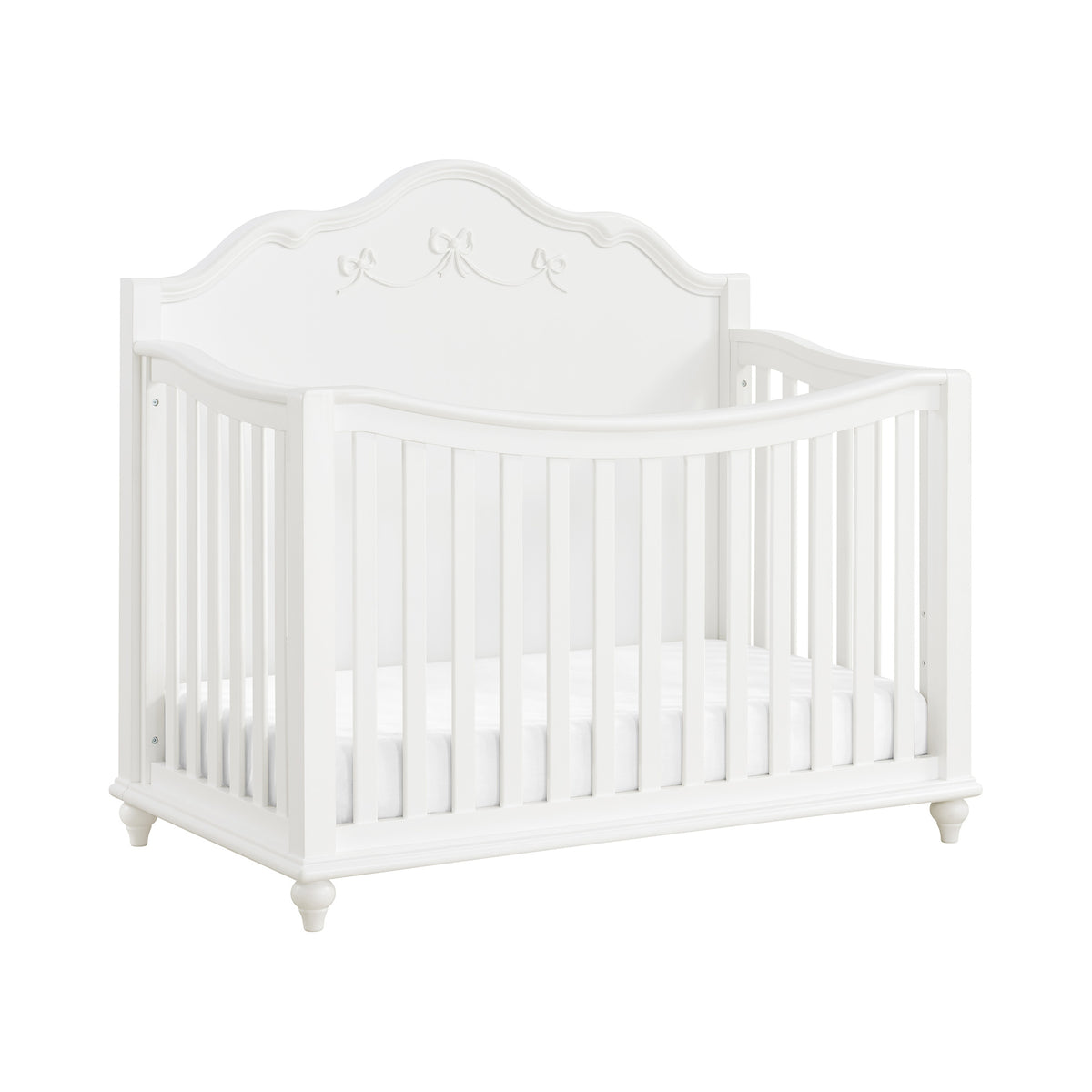 Alana Crib with Guardrails in White