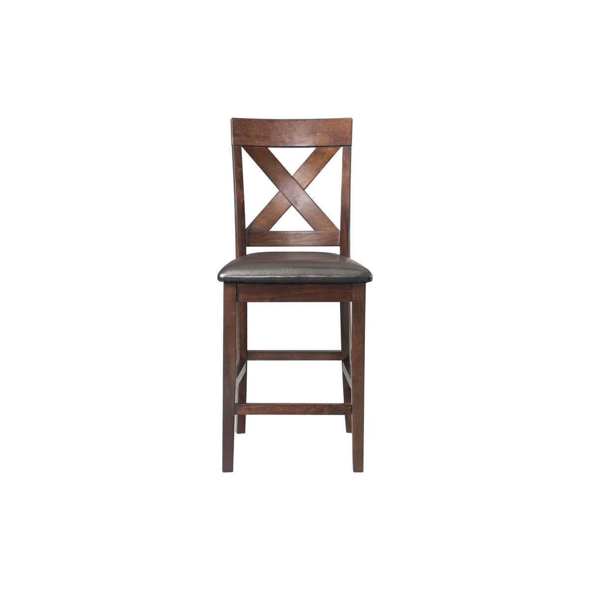 Alex Counter Side Chair W/Brown PU Espresso (2 Per Pack)