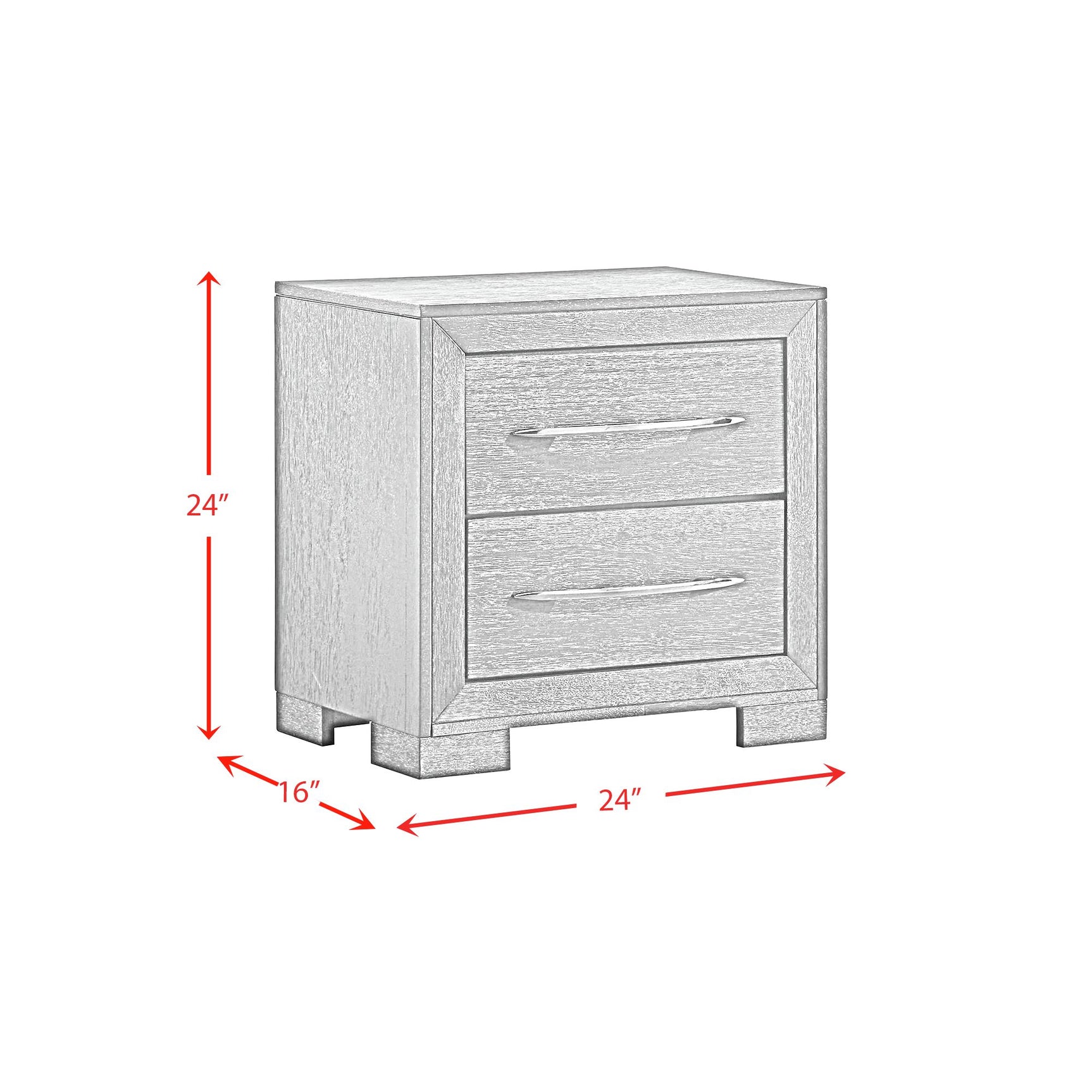 Allan 2-Drawer Nightstand in Black - Tampa Furniture Outlet