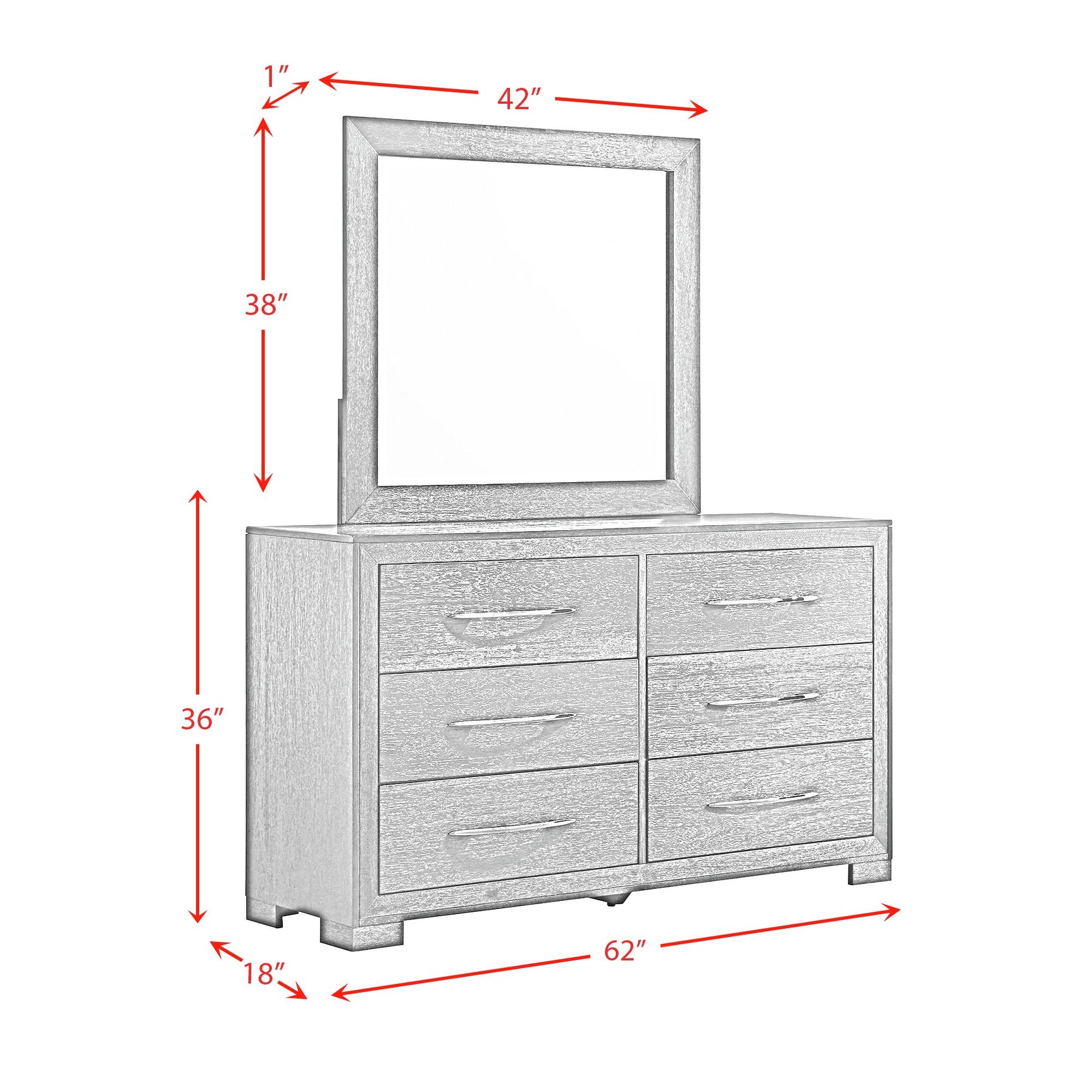 Allan Dresser & Mirror Set in Black