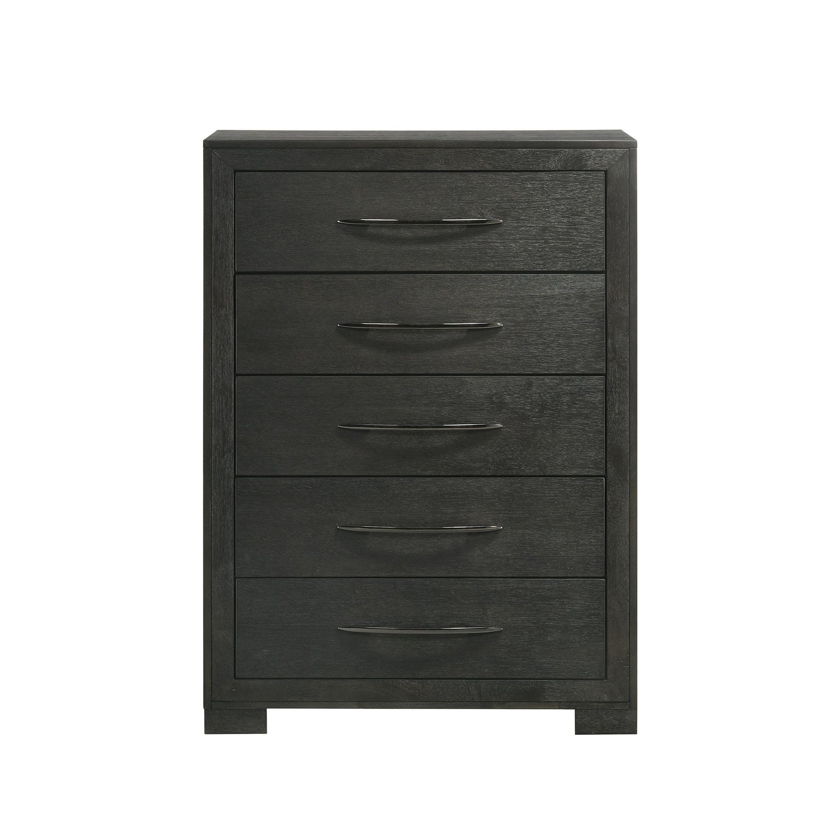Allan 5-Drawer Chest in Black - Tampa Furniture Outlet