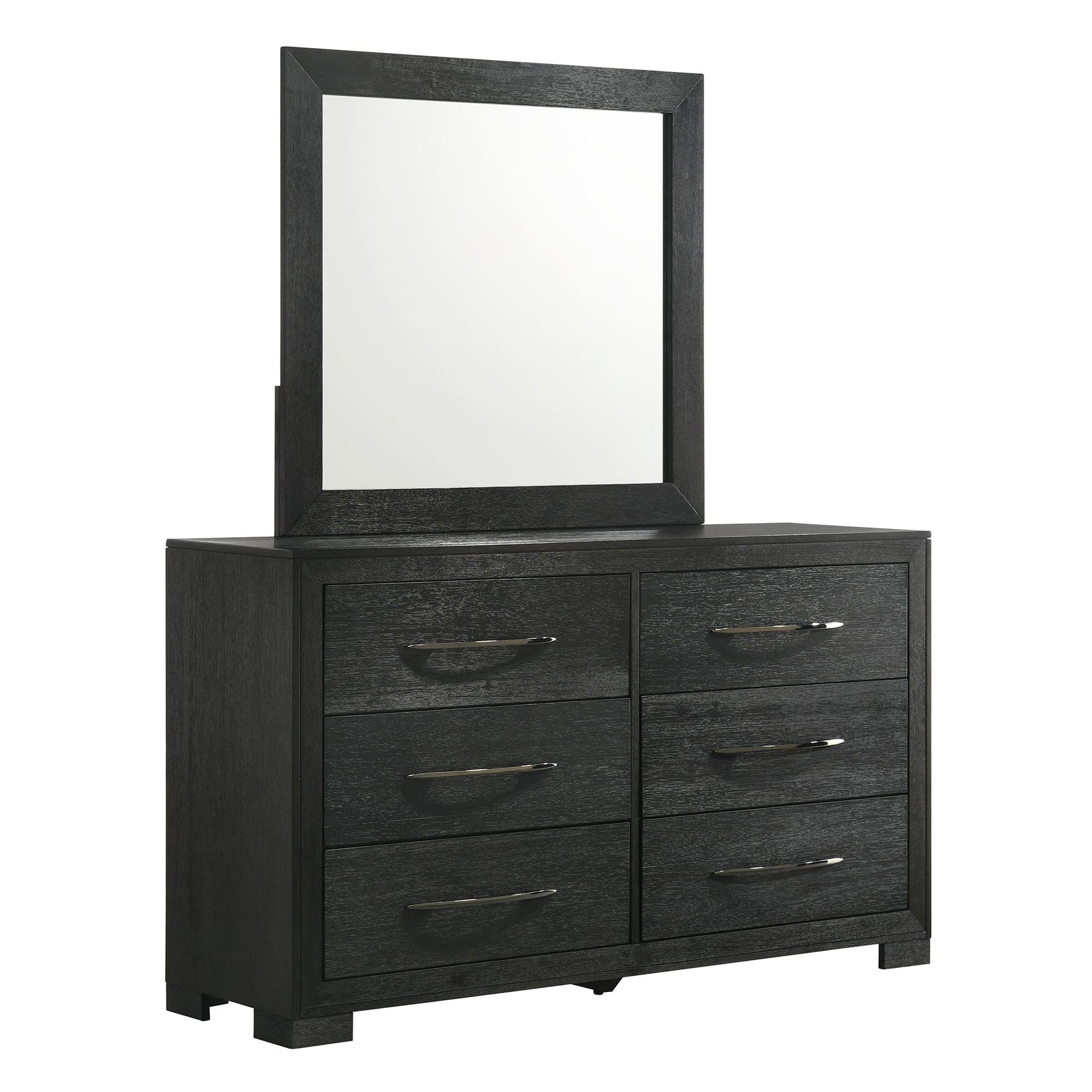 Allan Dresser & Mirror Set in Black - Tampa Furniture Outlet