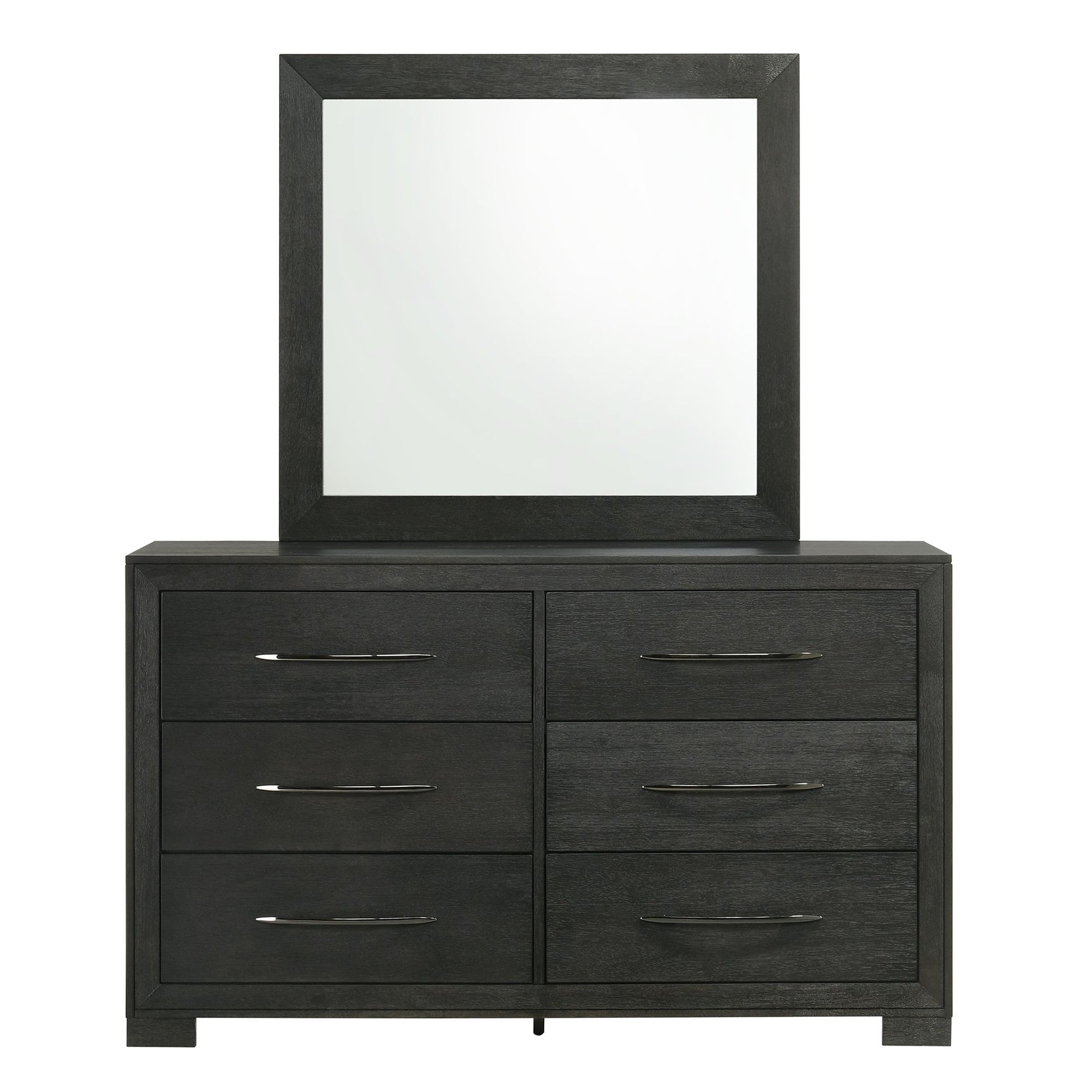 Allan Dresser & Mirror Set in Black - Tampa Furniture Outlet