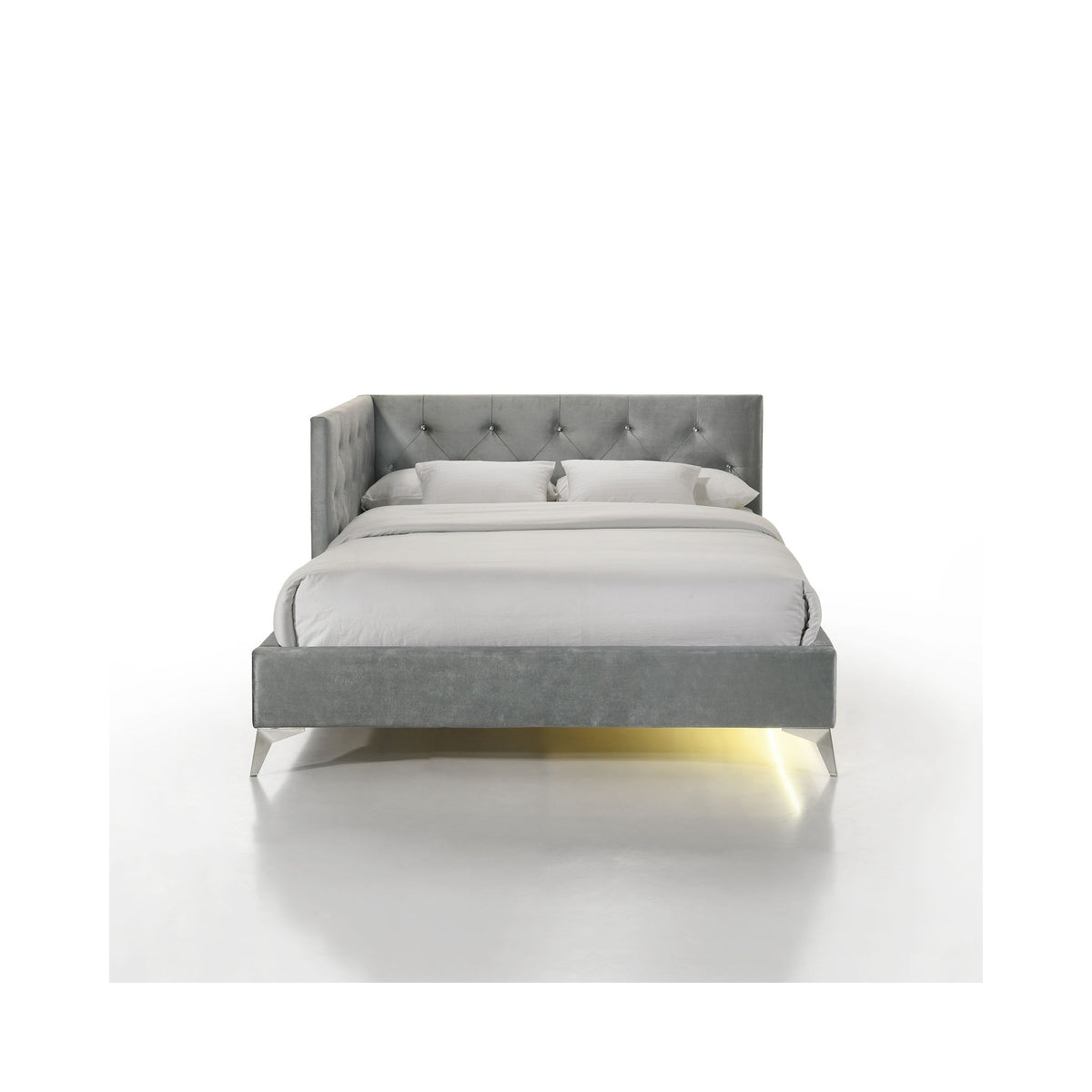 Amberley Full UPH Corner Bed with LED and USB in Grey